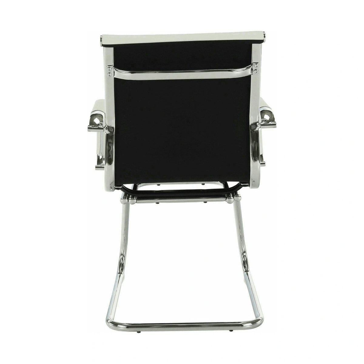 Scaun conferinta AZURE 2 NEW TYP 2, piele ecologica/metal, alb, 54.5x62.5x90.5 cm