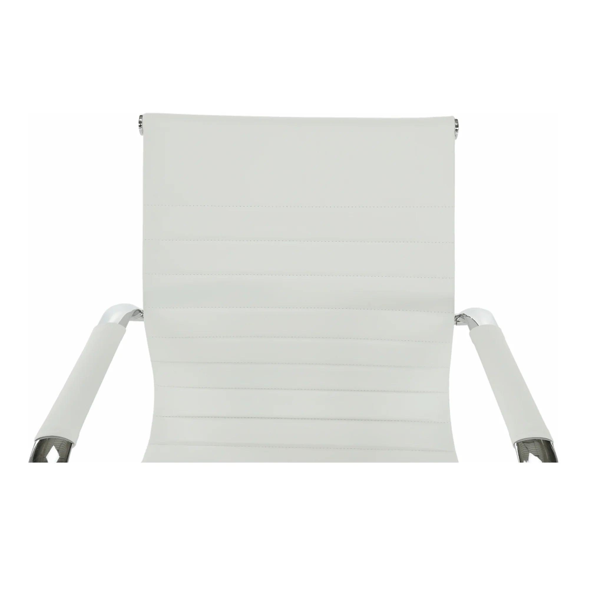 Scaun conferinta AZURE 2 NEW TYP 2, piele ecologica/metal, alb, 54.5x62.5x90.5 cm