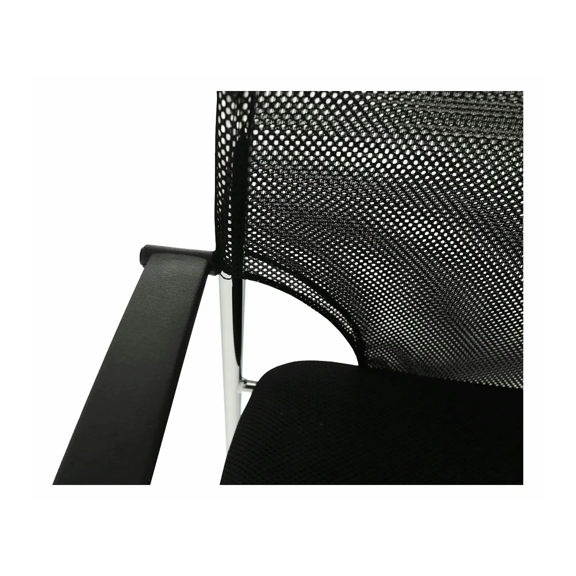 Scaun conferinta UMUT, negru/crom, plasa/metal, 54x56x82 cm