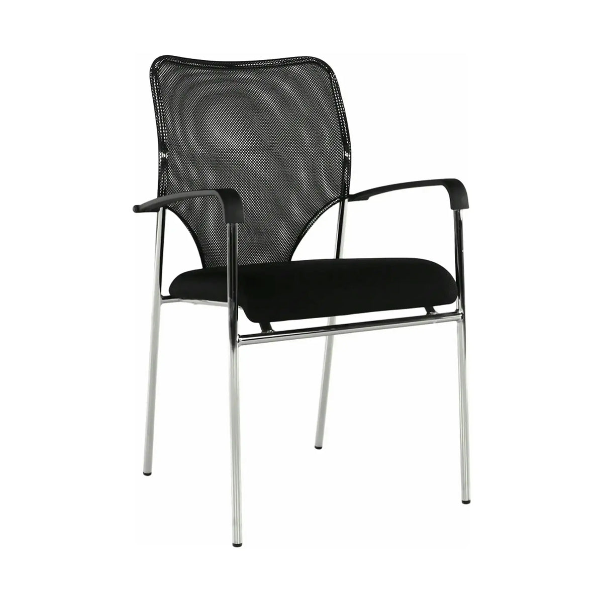 Scaun conferinta UMUT, negru/crom, plasa/metal, 54x56x82 cm
