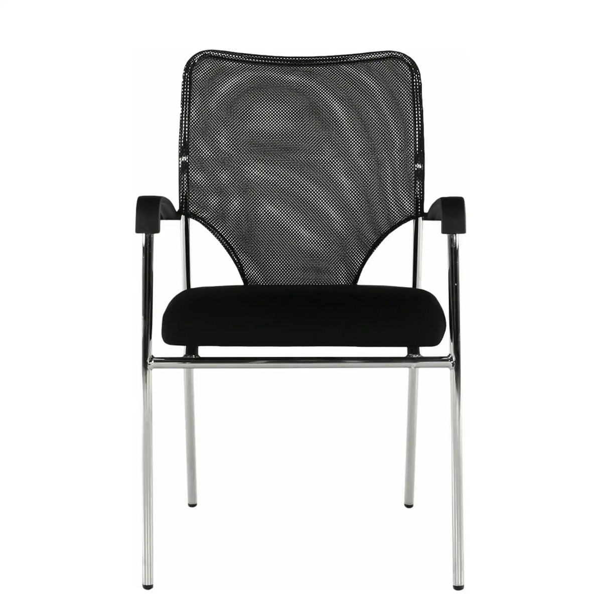 Scaun conferinta UMUT, negru/crom, plasa/metal, 54x56x82 cm