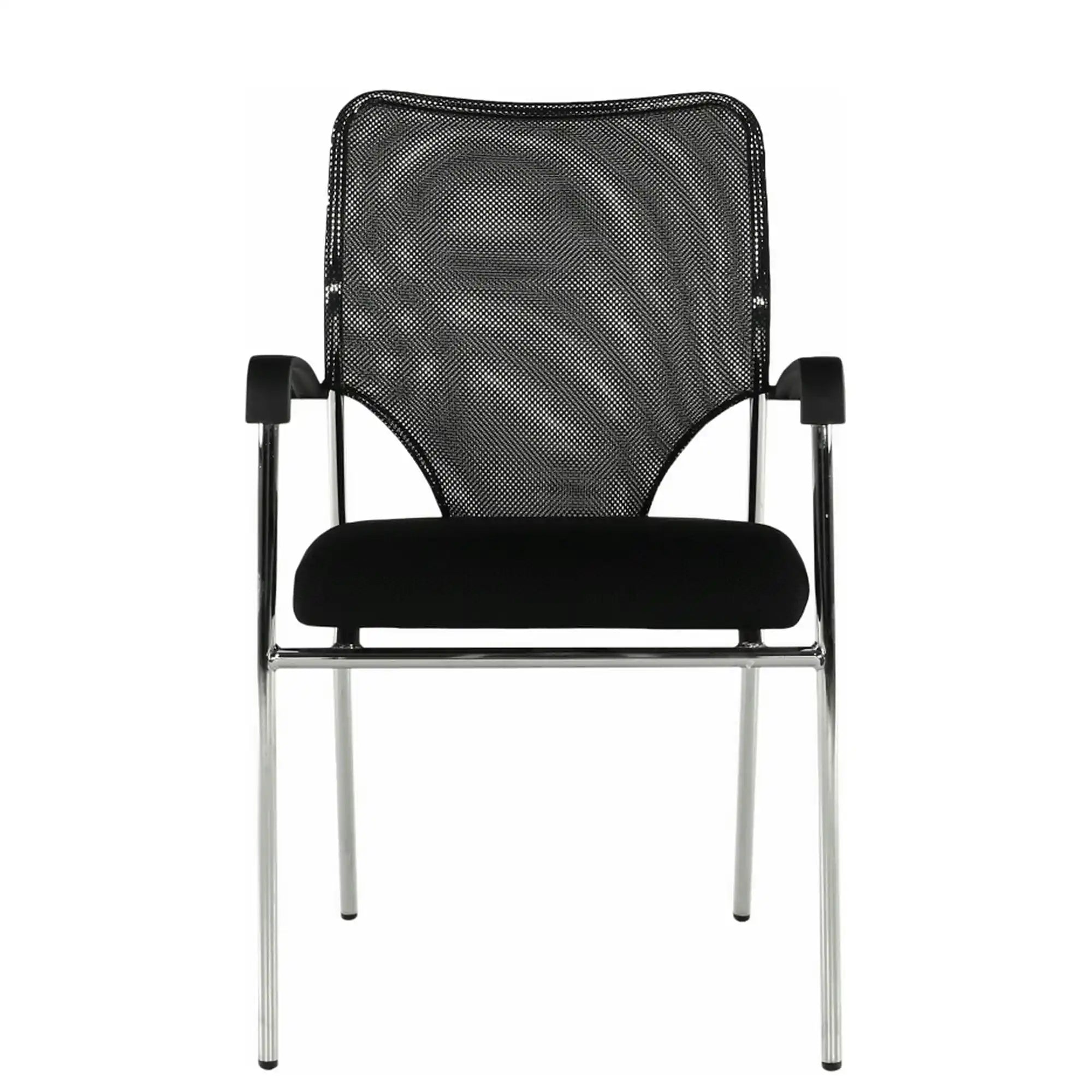 Scaun conferinta UMUT, negru/crom, plasa/metal, 54x56x82 cm