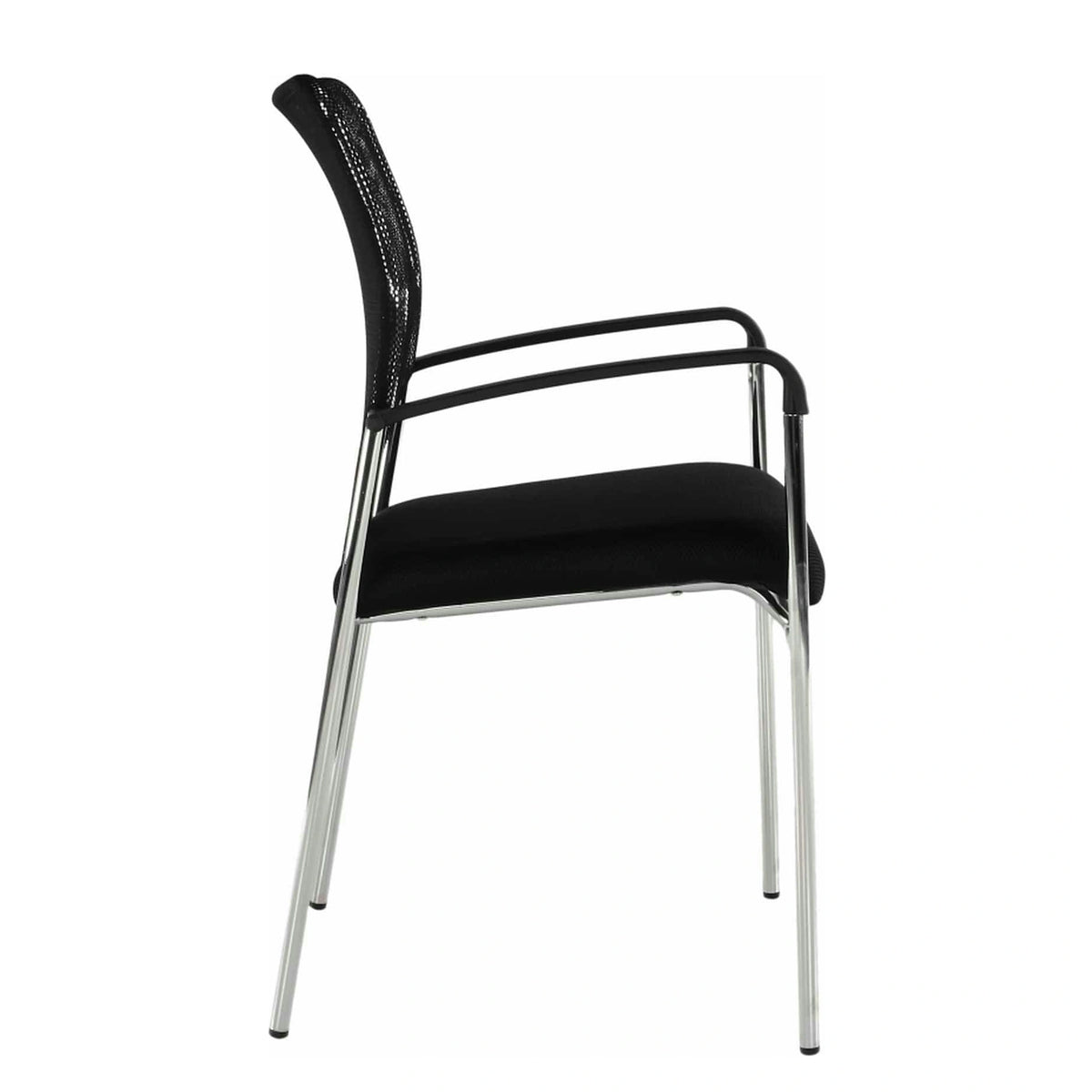 Scaun conferinta UMUT, negru/crom, plasa/metal, 54x56x82 cm