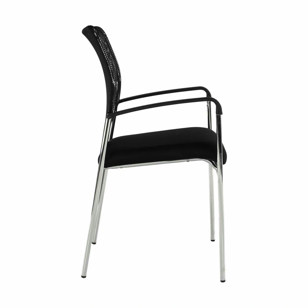 Scaun conferinta UMUT, negru/crom, plasa/metal, 54x56x82 cm