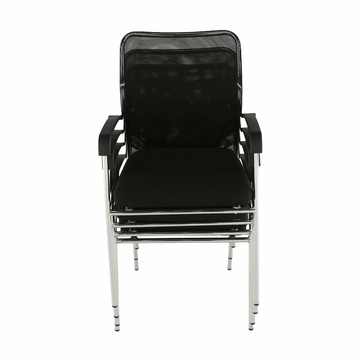 Scaun conferinta UMUT, negru/crom, plasa/metal, 54x56x82 cm