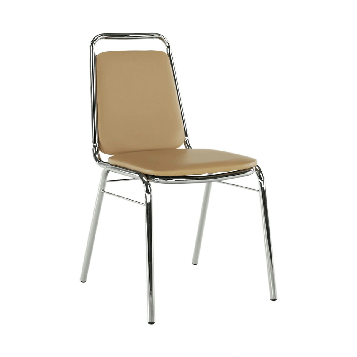 Scaun conferinta ZEKI, maro/crom, piele ecologica/metal, 45x58x82 cm