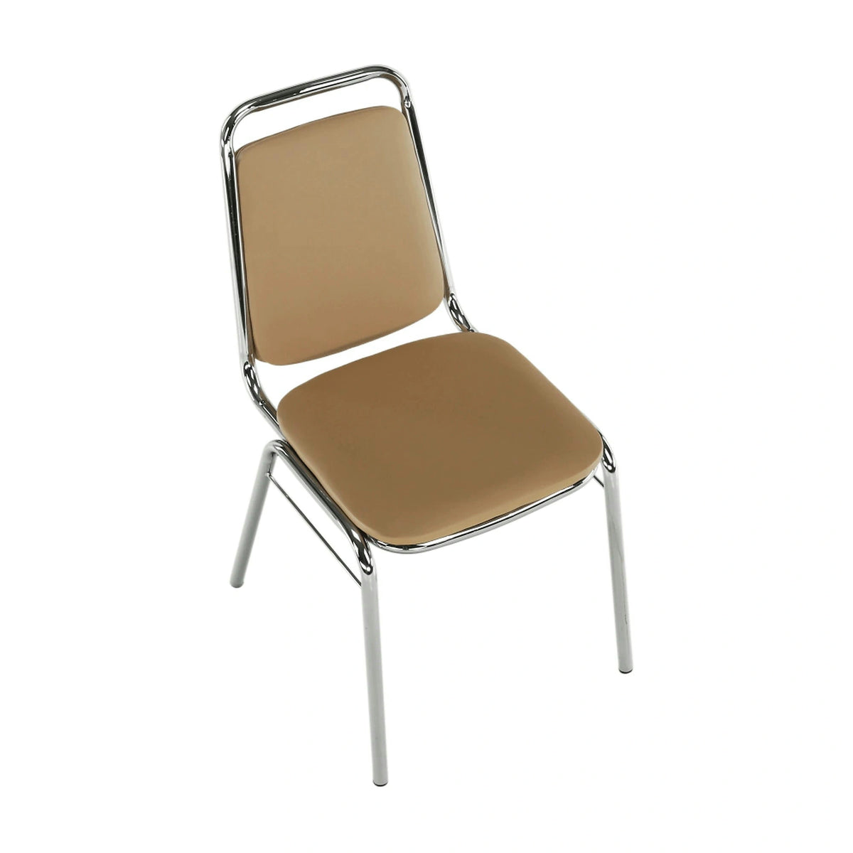 Scaun conferinta ZEKI, maro/crom, piele ecologica/metal, 45x58x82 cm
