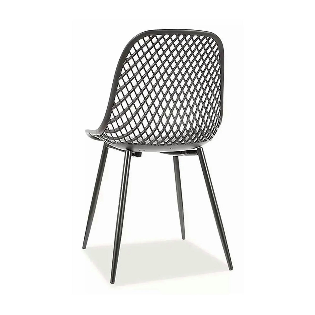 Scaun Corral A, negru, polipropilena/metal, 46x44x75 cm