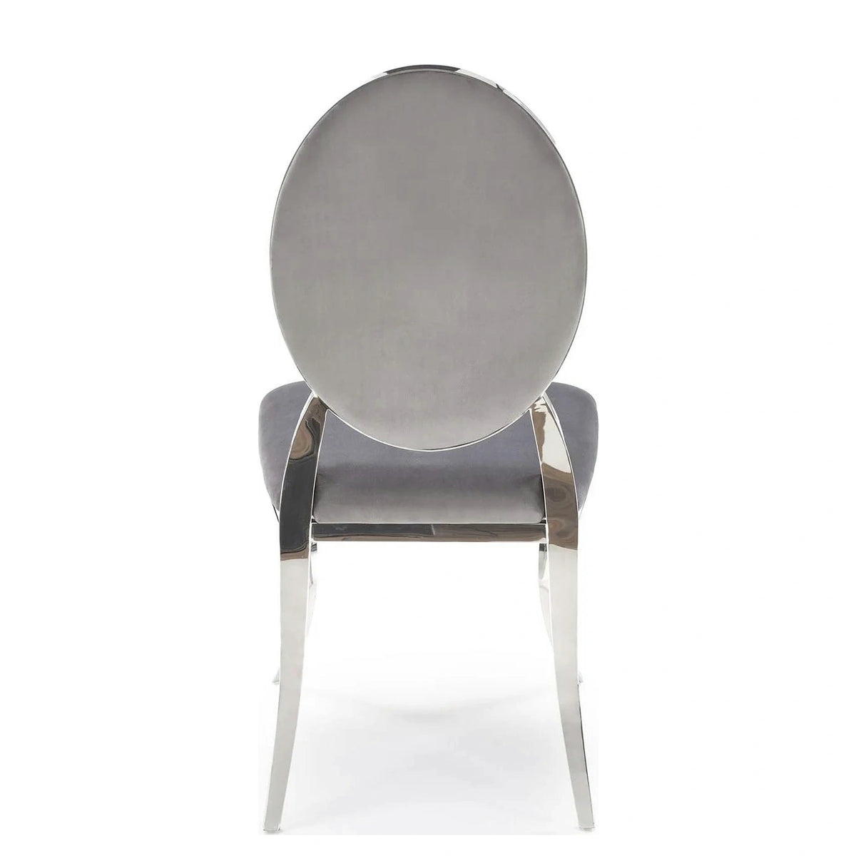 Scaun cromat K555, gri/argintiu, stofa catifelata/metal, 48x52x96 cm