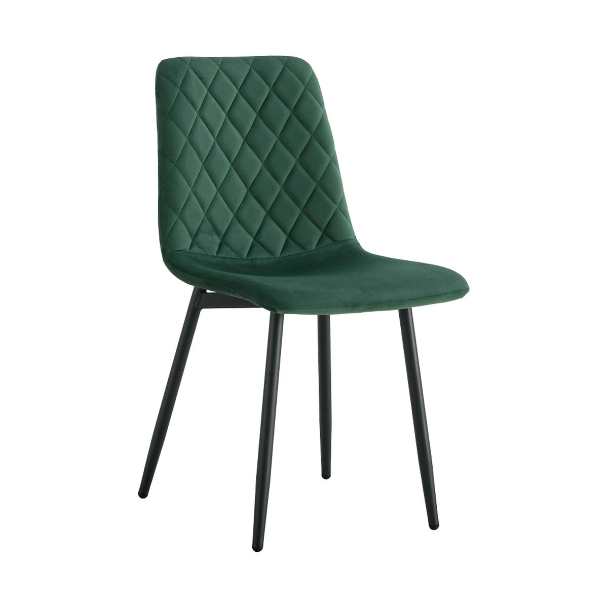 Scaun DAMIA TIP 2, verde smarald/negru, stofa catifelata/metal, 45x58x89 cm