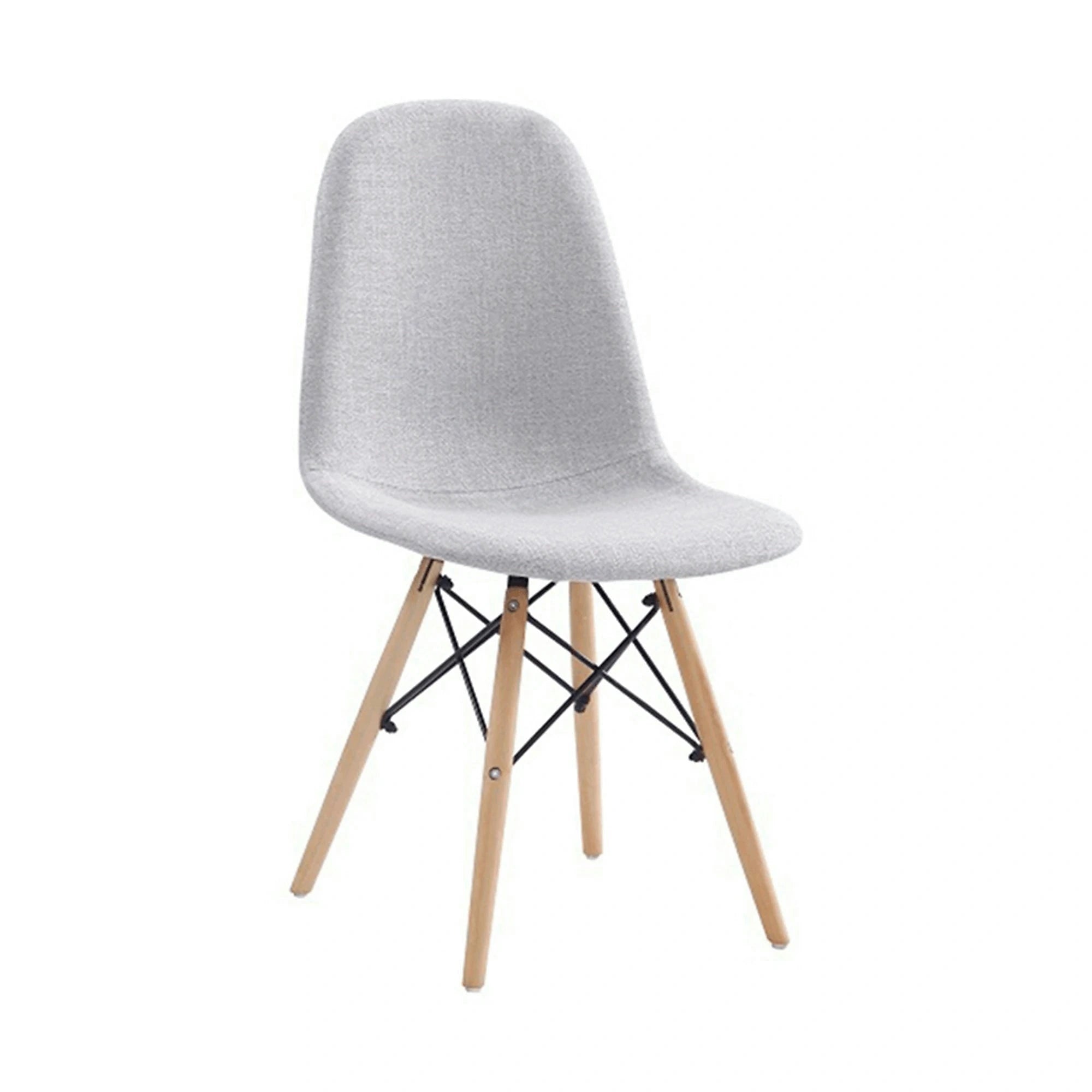 Scaun DARELA NEW, gri deschis/fag, stofa clasica/lemn, 45x51x83 cm
