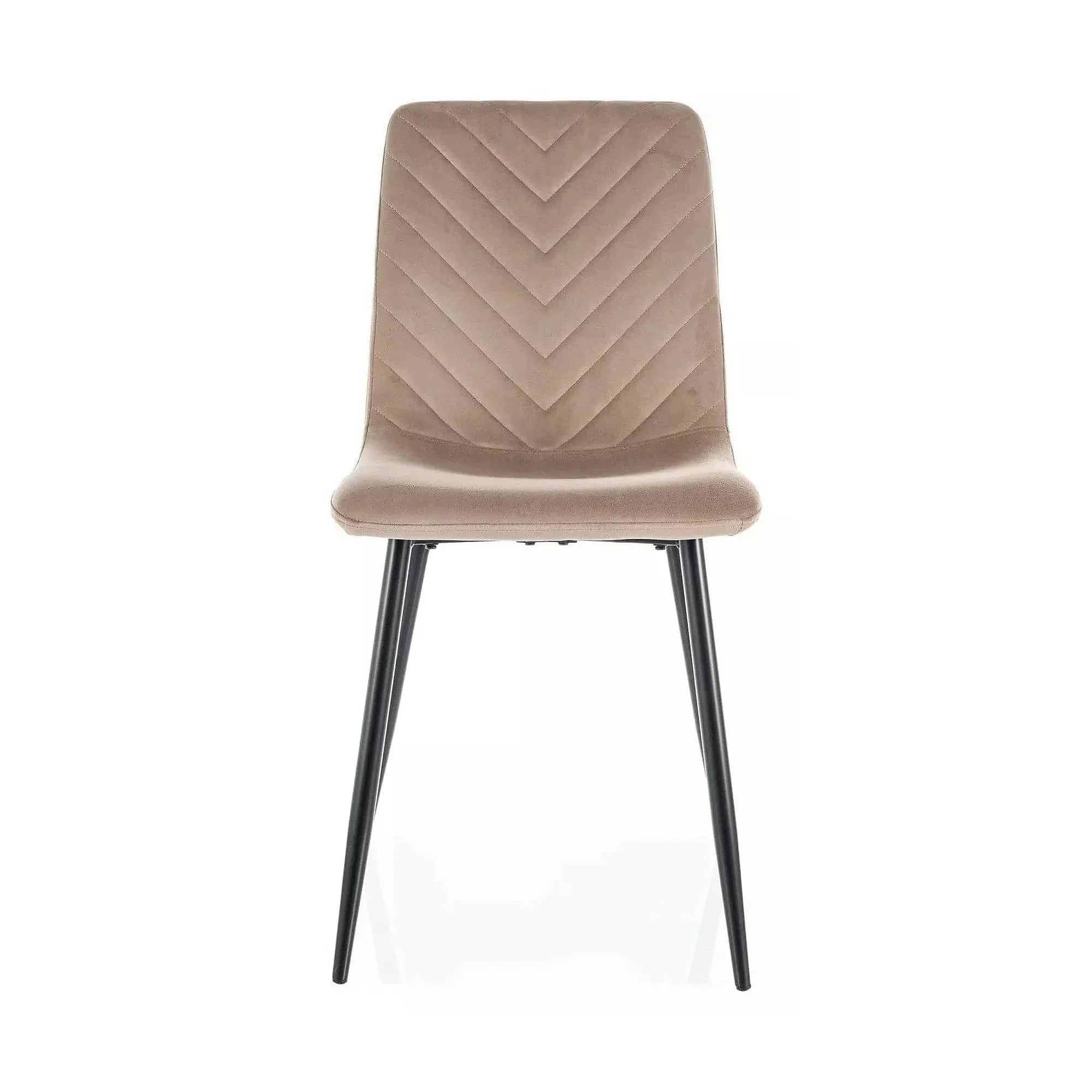 Scaun DAREN, bej inchis - Bluvel 40, stofa catifelata/metal, 45x39x91 cm