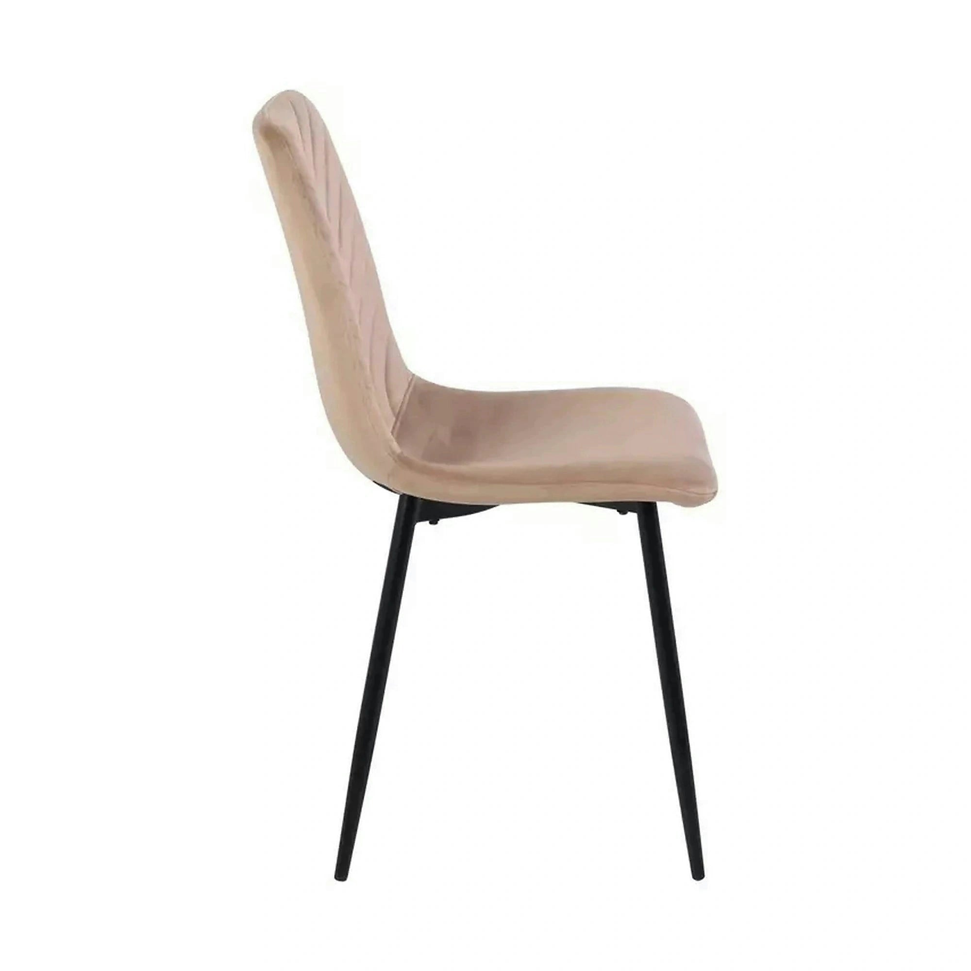 Scaun DAREN, bej inchis - Bluvel 40, stofa catifelata/metal, 45x39x91 cm