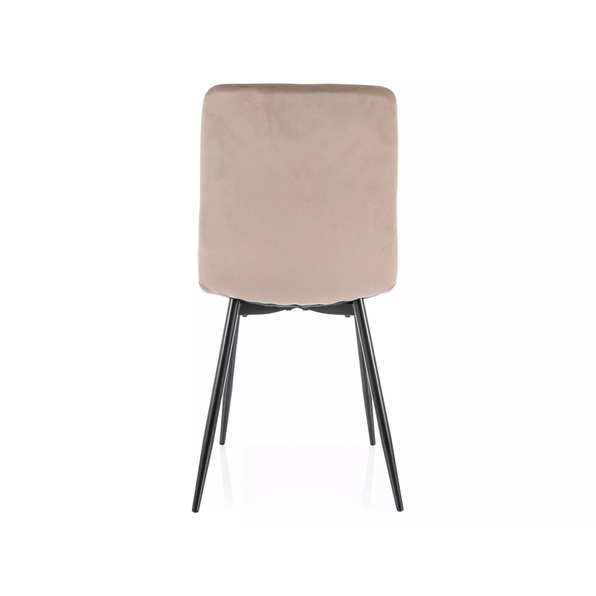 Scaun DAREN, bej inchis - Bluvel 40, stofa catifelata/metal, 45x39x91 cm