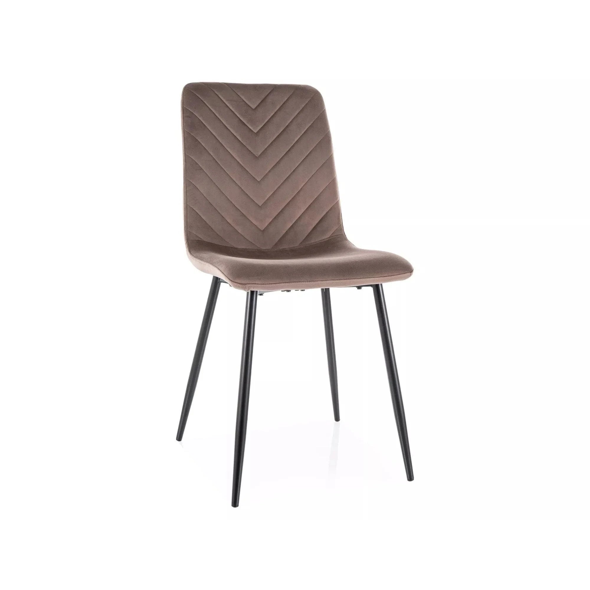 Scaun DAREN, cappuccino - Bluvel 38, stofa catifelata/metal, 45x39x91 cm