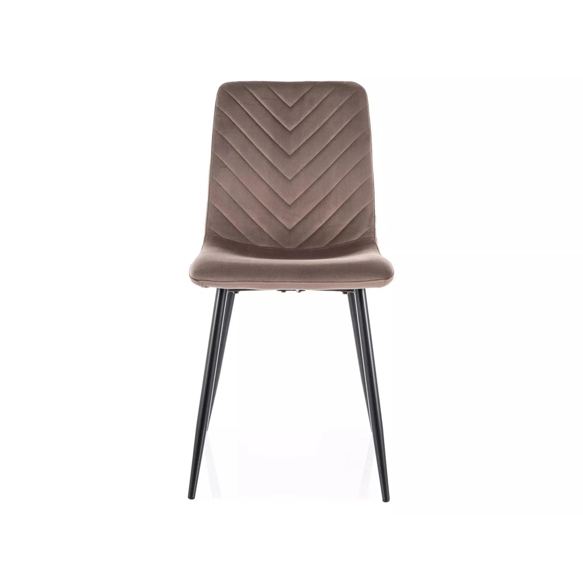 Scaun DAREN, cappuccino - Bluvel 38, stofa catifelata/metal, 45x39x91 cm