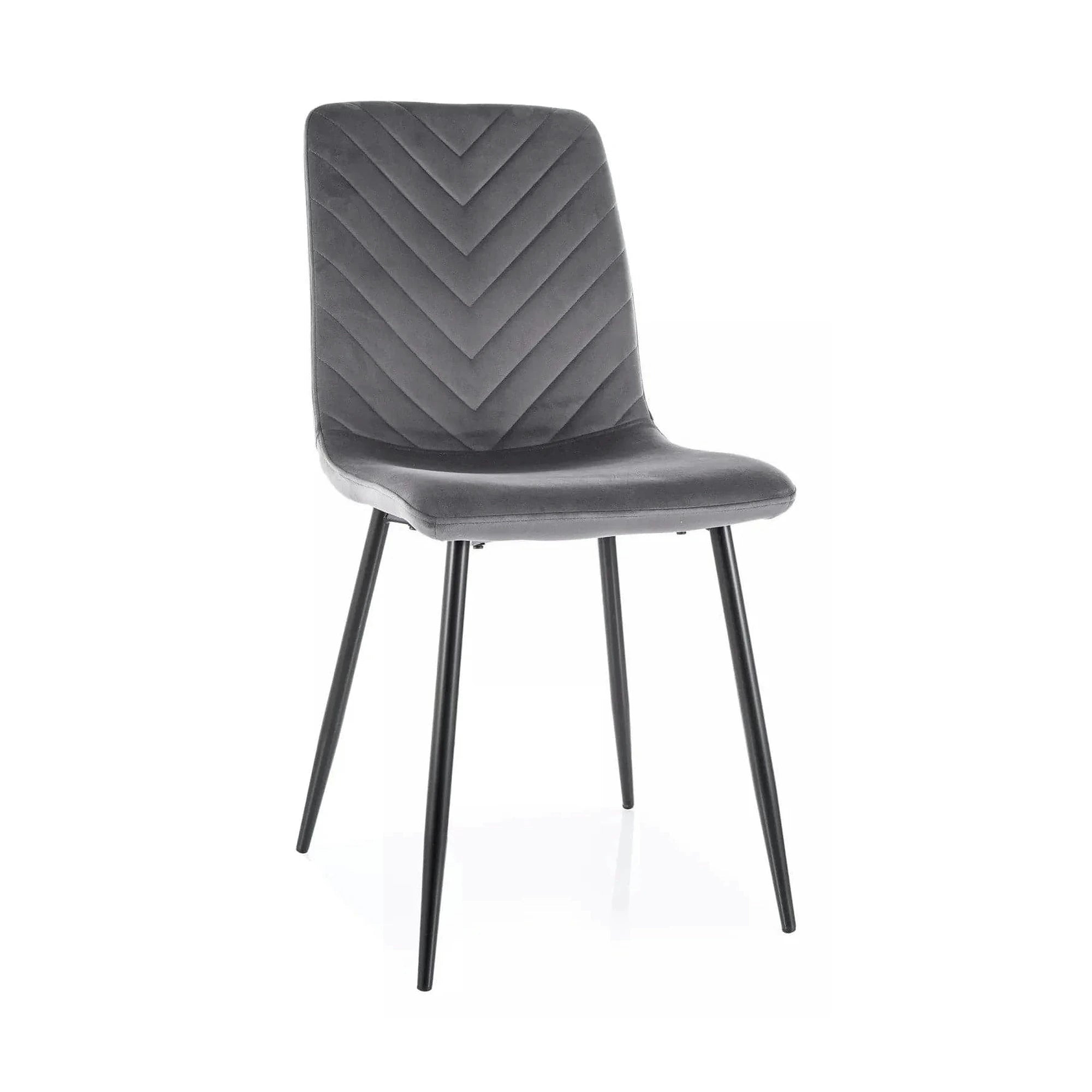 Scaun DAREN, gri - Bluvel 14, stofa catifelata/metal, 45x39x91 cm
