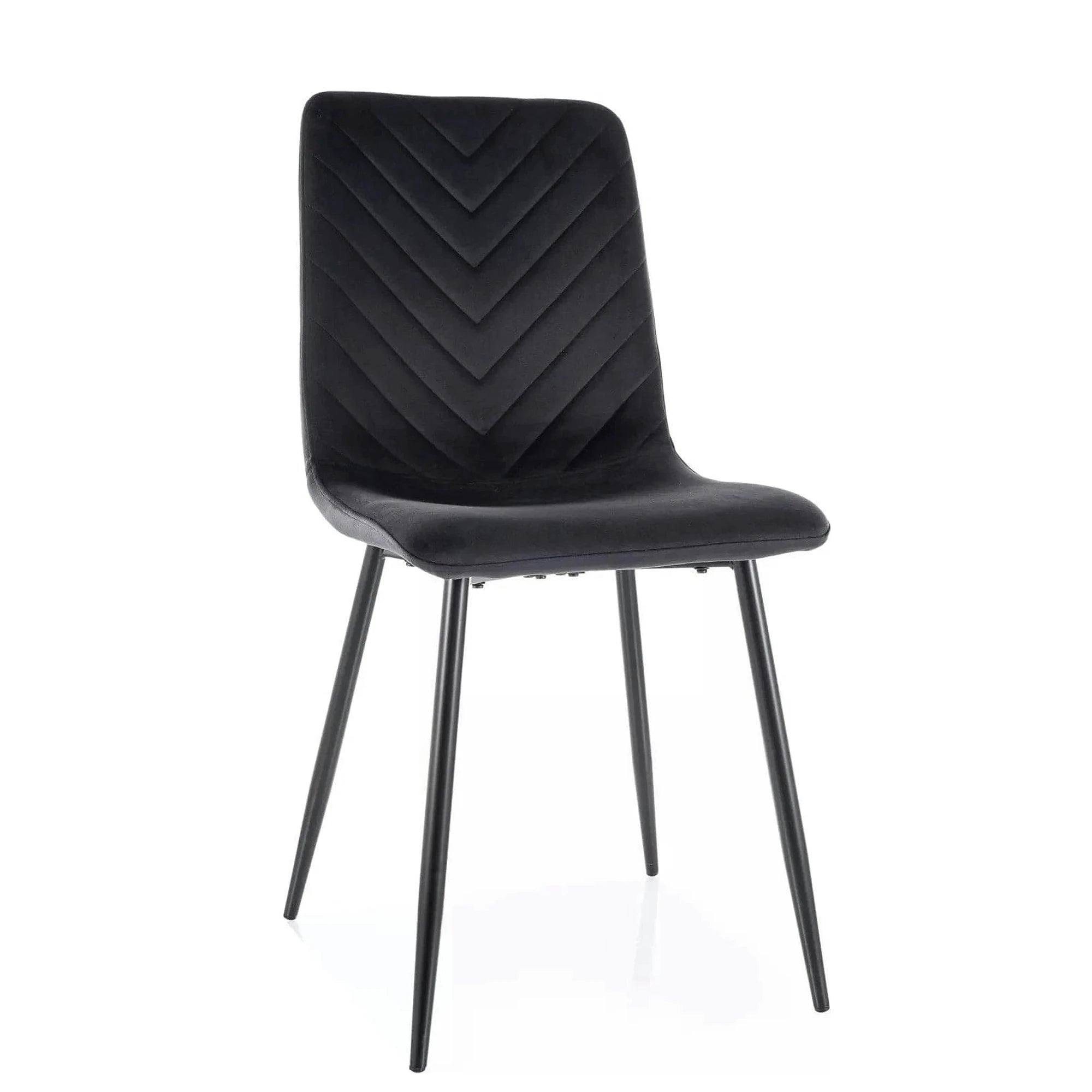 Scaun DAREN, negru - Bluvel 19, stofa catifelata/metal, 45x39x91 cm