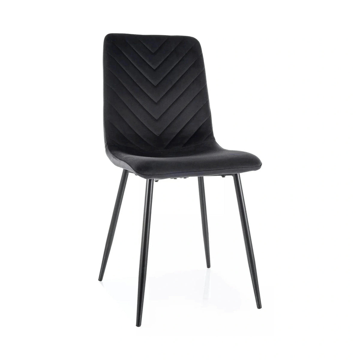 Scaun DAREN, negru - Bluvel 19, stofa catifelata/metal, 45x39x91 cm