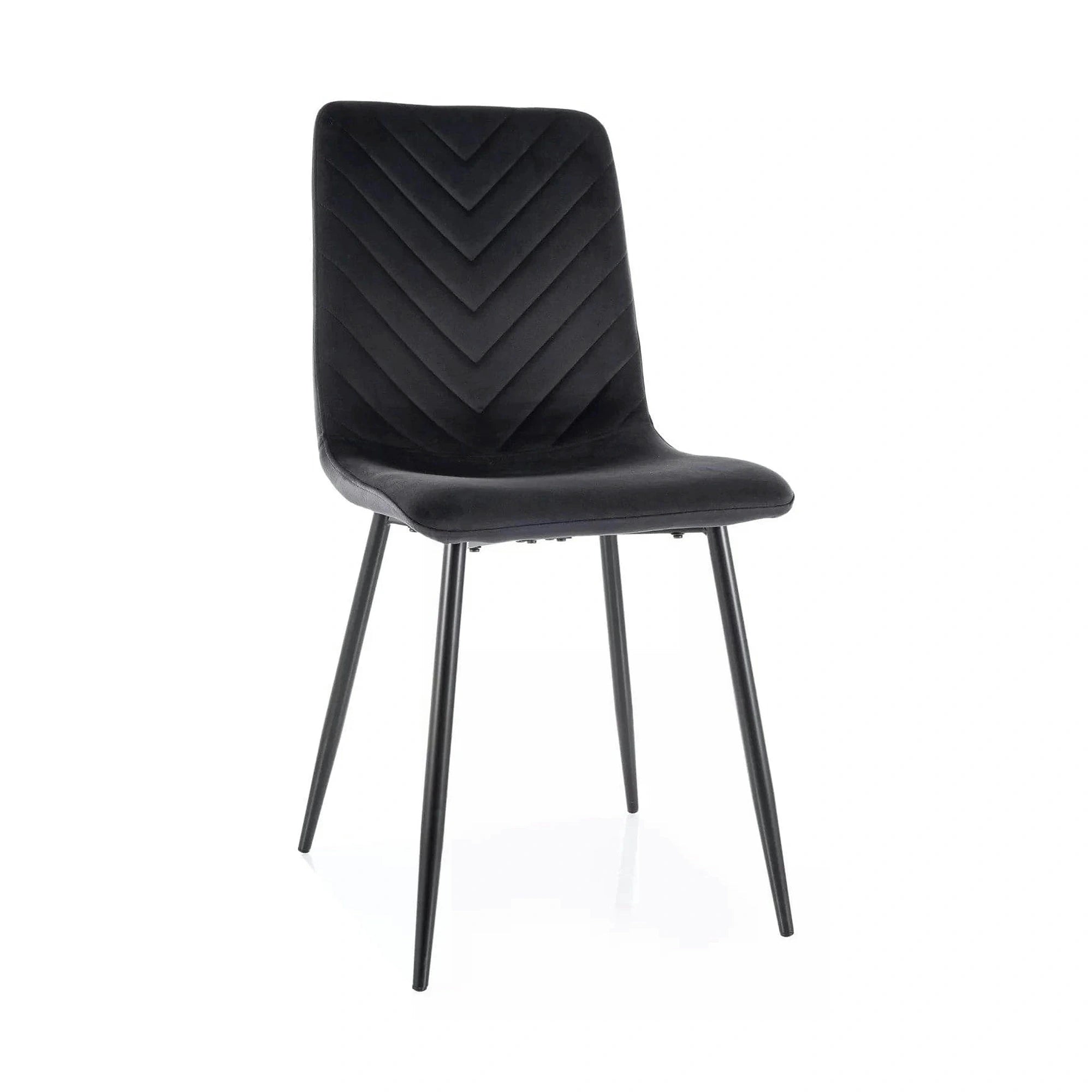 Scaun DAREN, negru - Bluvel 19, stofa catifelata/metal, 45x39x91 cm