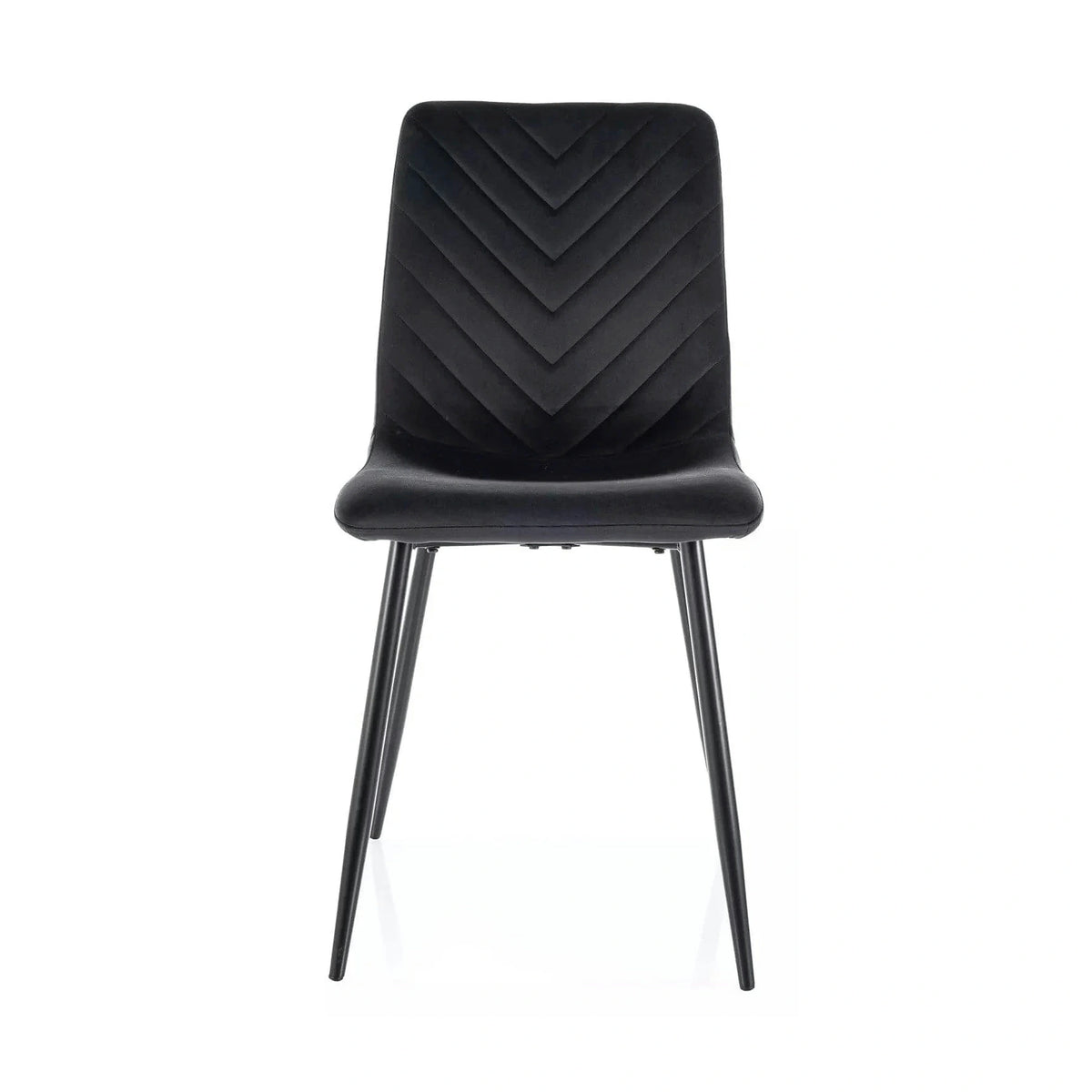 Scaun DAREN, negru - Bluvel 19, stofa catifelata/metal, 45x39x91 cm