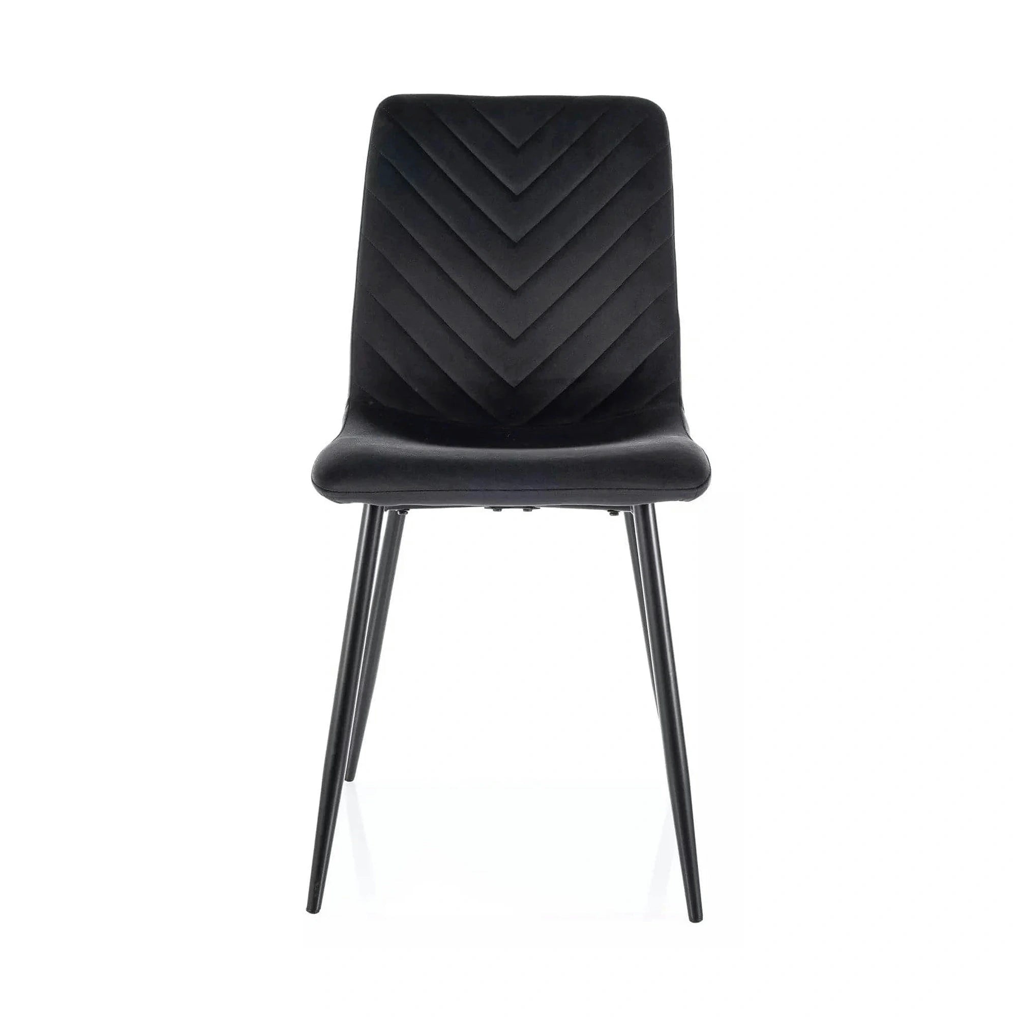 Scaun DAREN, negru - Bluvel 19, stofa catifelata/metal, 45x39x91 cm