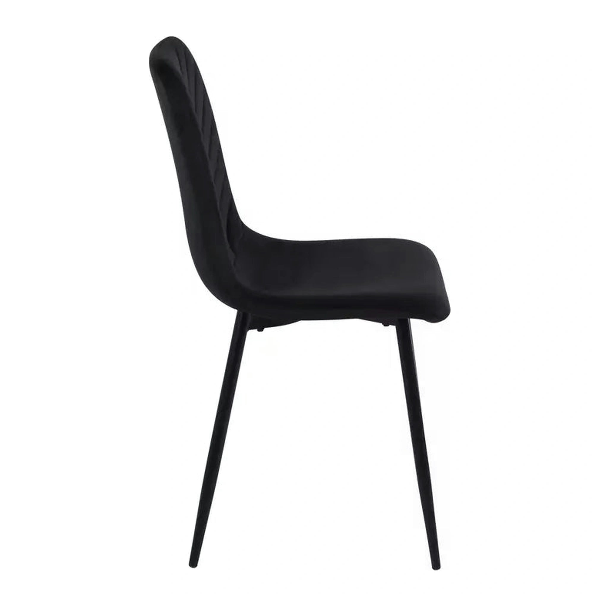 Scaun DAREN, negru - Bluvel 19, stofa catifelata/metal, 45x39x91 cm