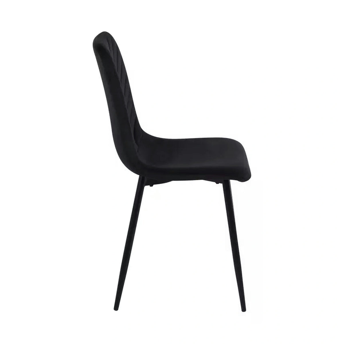 Scaun DAREN, negru - Bluvel 19, stofa catifelata/metal, 45x39x91 cm