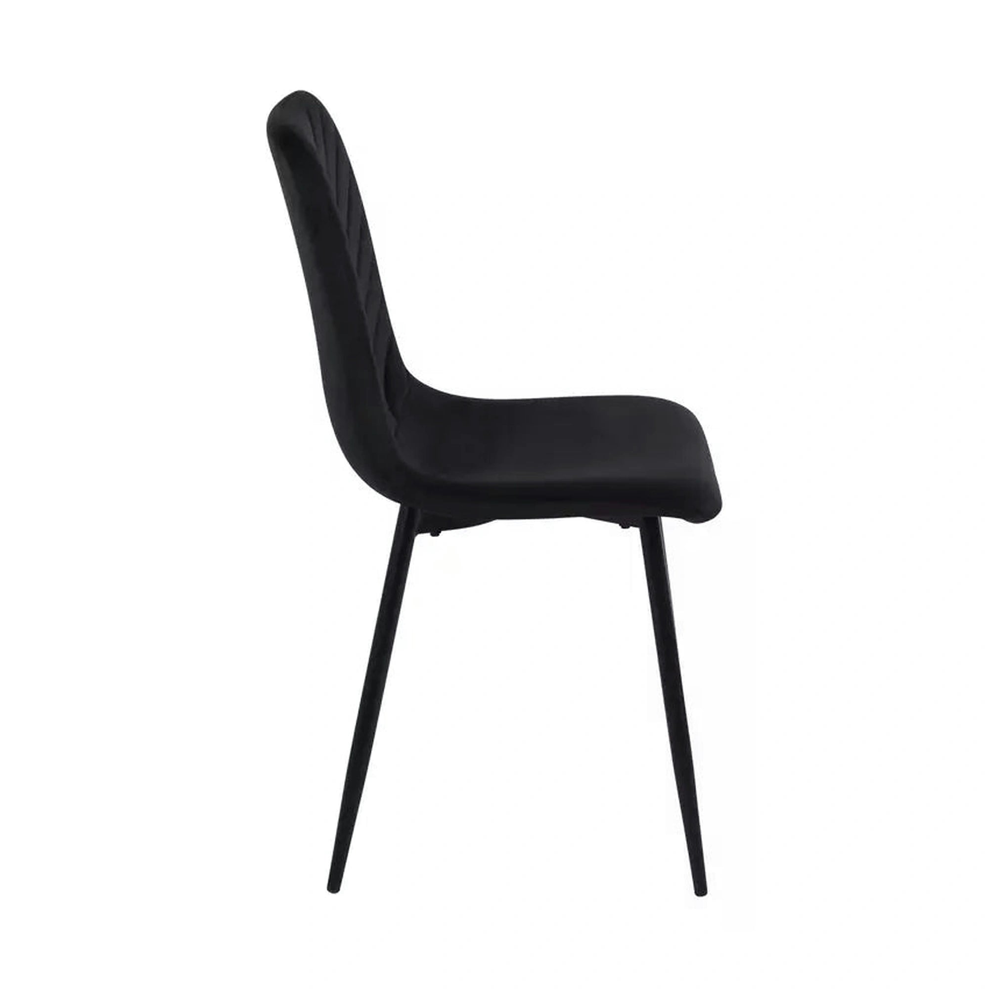 Scaun DAREN, negru - Bluvel 19, stofa catifelata/metal, 45x39x91 cm