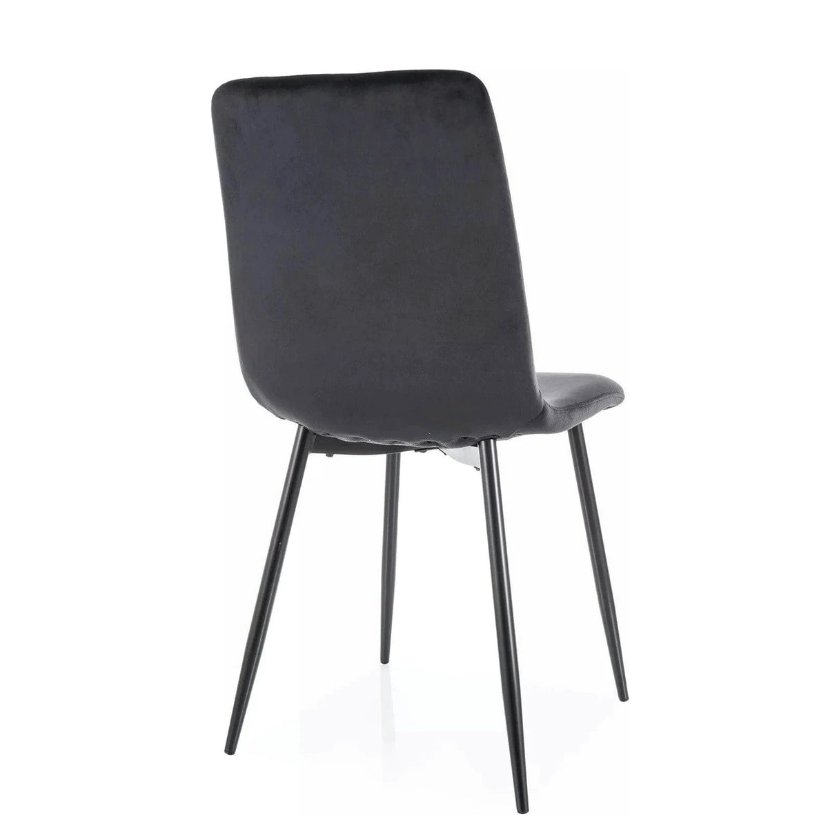 Scaun DAREN, negru - Bluvel 19, stofa catifelata/metal, 45x39x91 cm