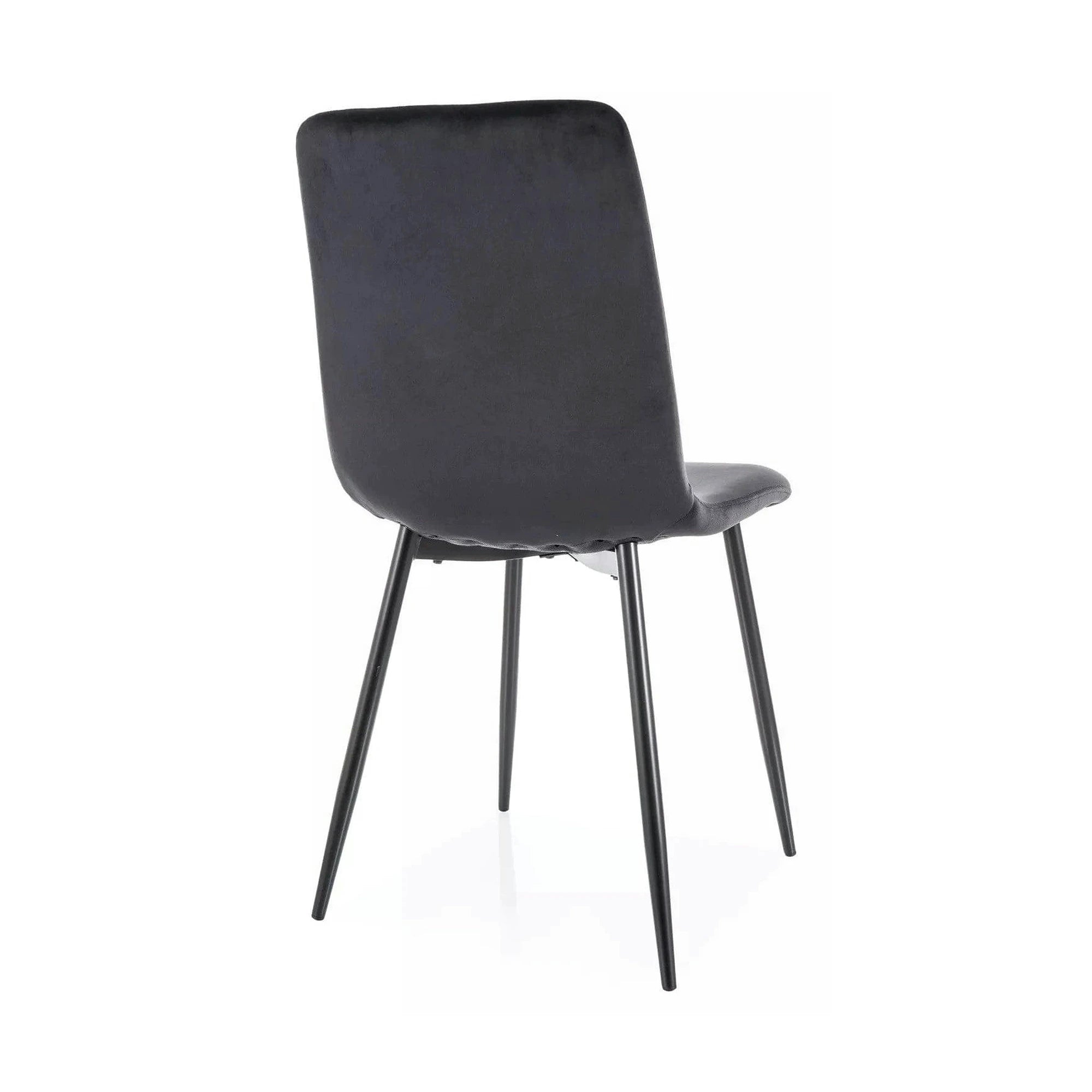 Scaun DAREN, negru - Bluvel 19, stofa catifelata/metal, 45x39x91 cm