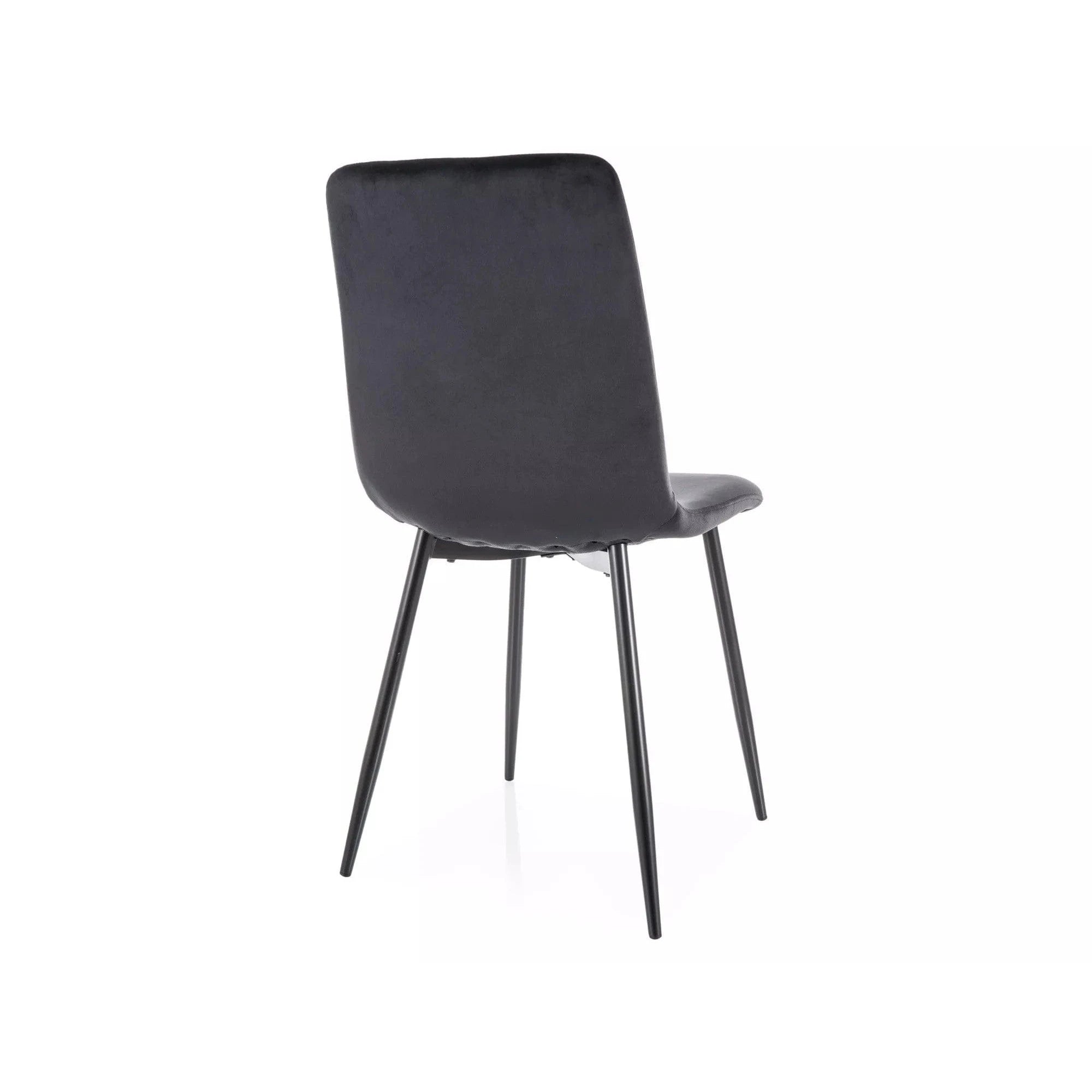 Scaun DAREN, negru - Bluvel 19, stofa catifelata/metal, 45x39x91 cm