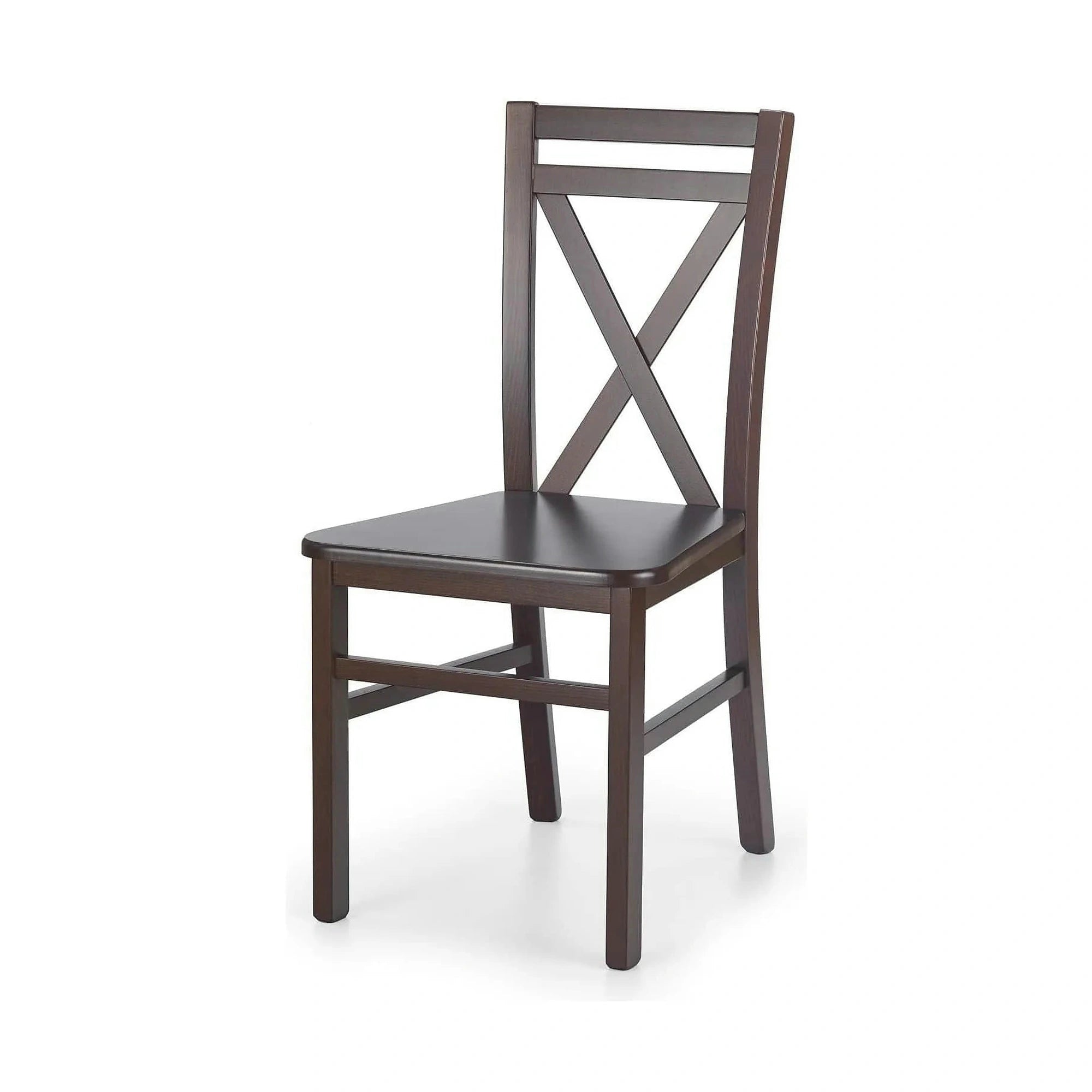 Scaun DARIUSZ 2, nuc inchis, lemn de fag, 45x43x90 cm