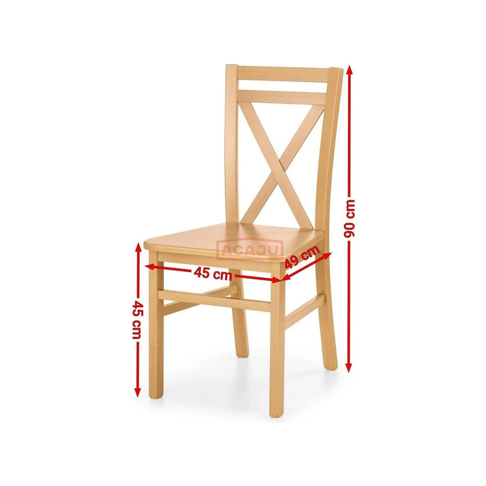 Scaun DARIUSZ 2, stejar honey, 45x49x90 cm