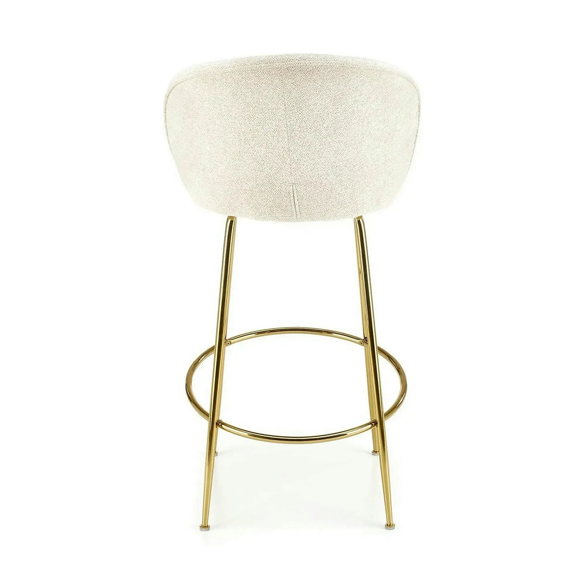 Scaun de bar auriu H116, stofa bucle/otel, 50x59x101 cm