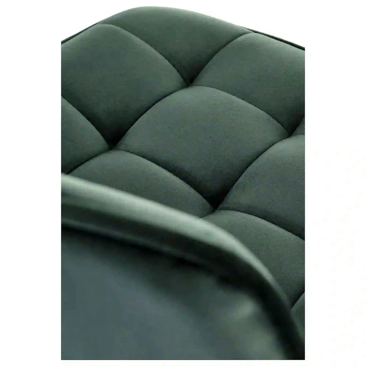 Scaun de bar auriu/verde H120, stofa catifelata/otel, 43x44x84/106 cm