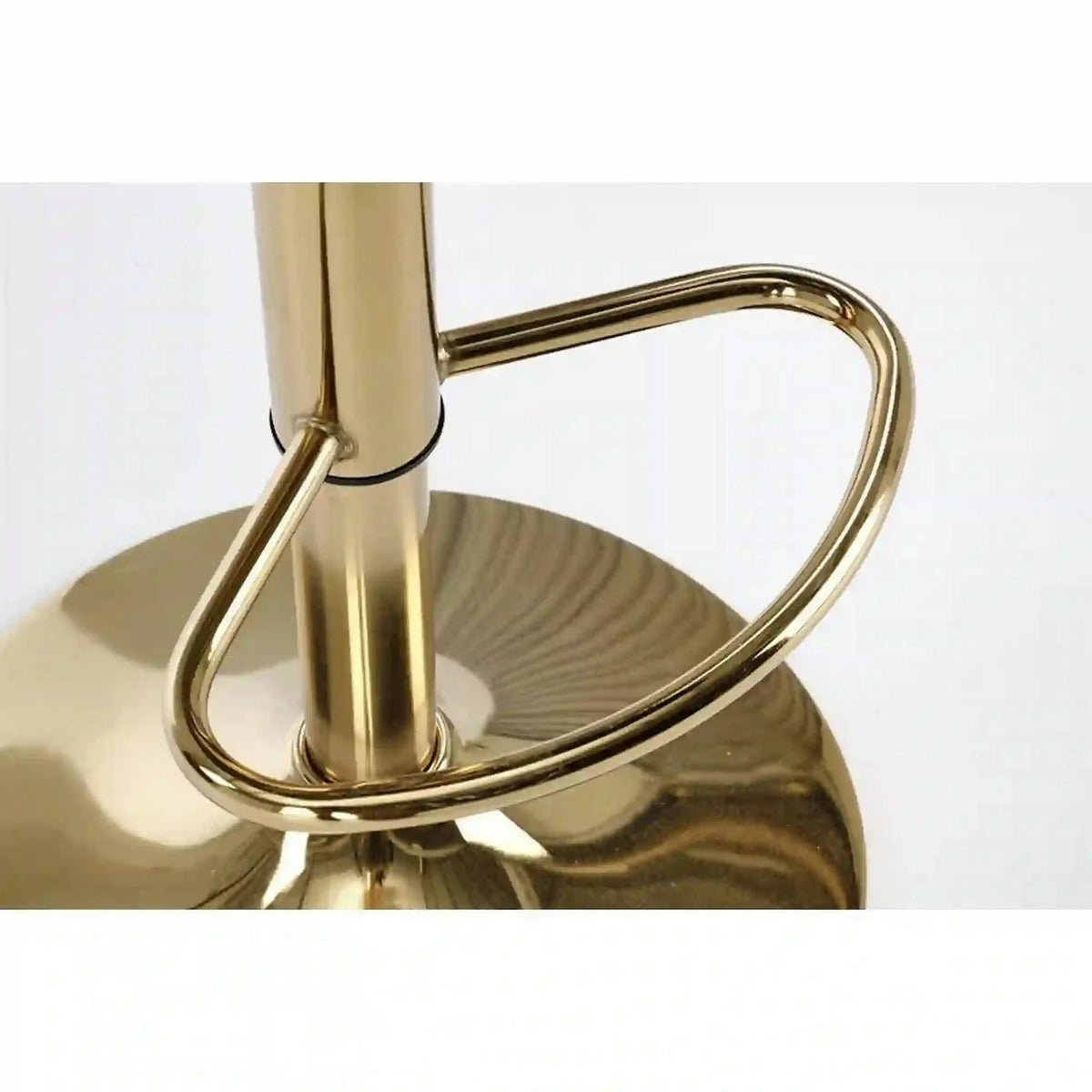 Scaun de bar auriu/verde H120, stofa catifelata/otel, 43x44x84/106 cm