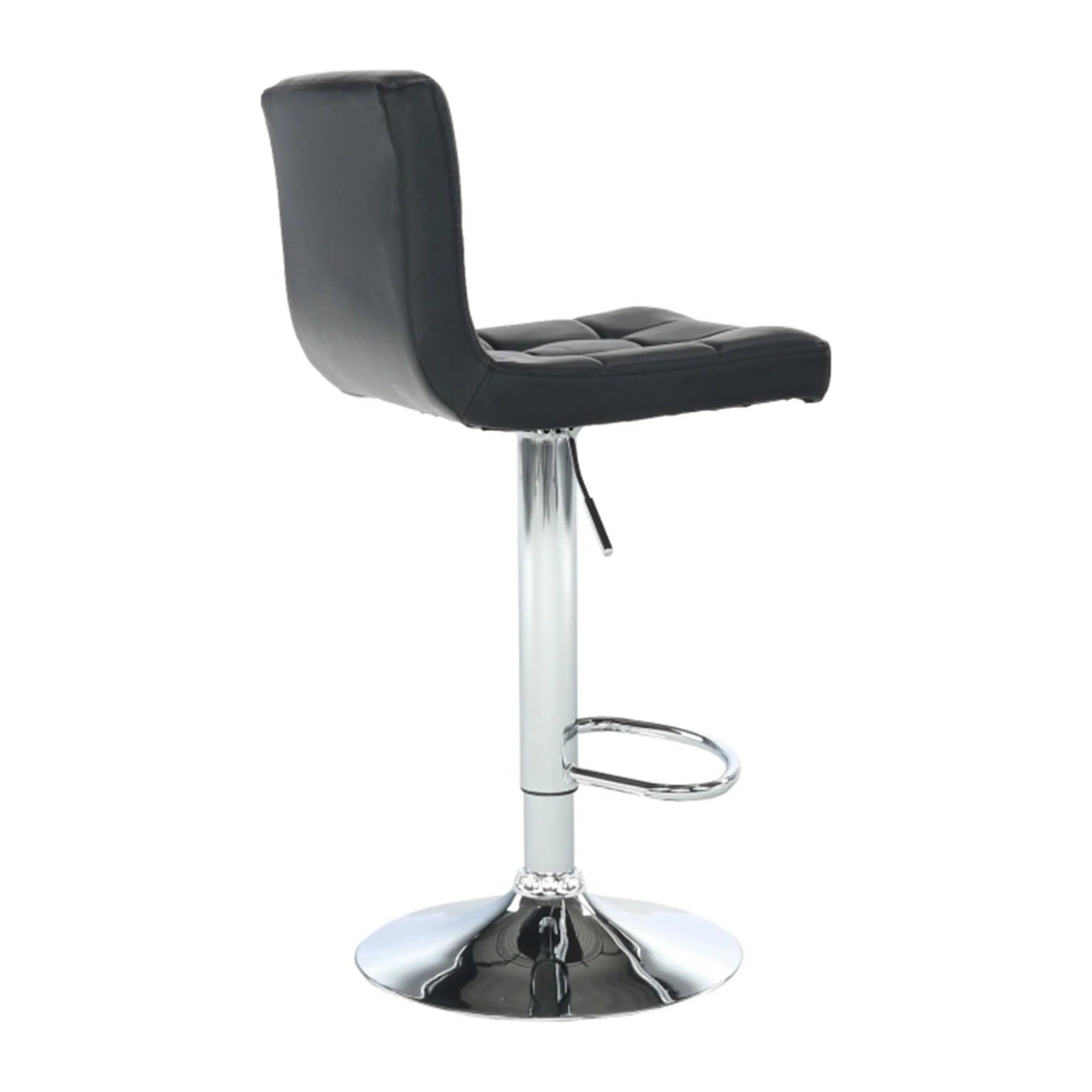 Scaun de bar KANDY NEW, negru/crom, piele ecologica/otel, 40x41x87/107 cm