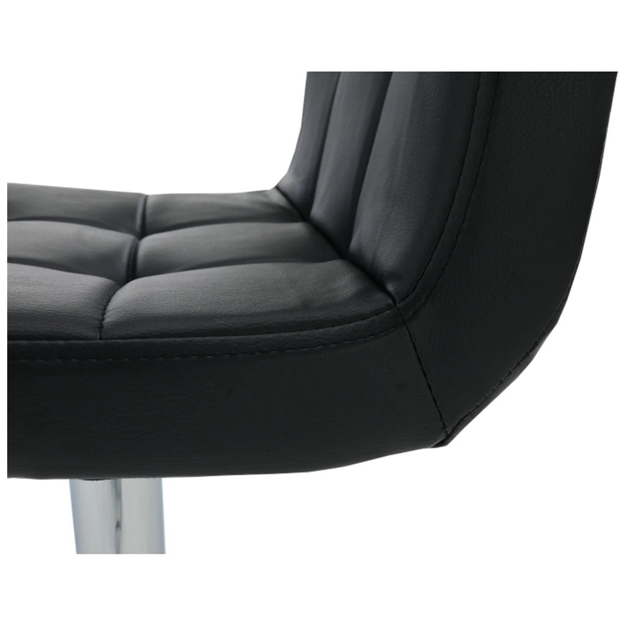 Scaun de bar KANDY NEW, negru/crom, piele ecologica/otel, 40x41x87/107 cm