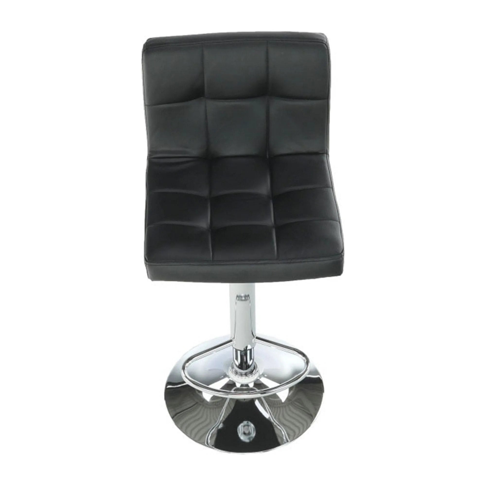 Scaun de bar KANDY NEW, negru/crom, piele ecologica/otel, 40x41x87/107 cm