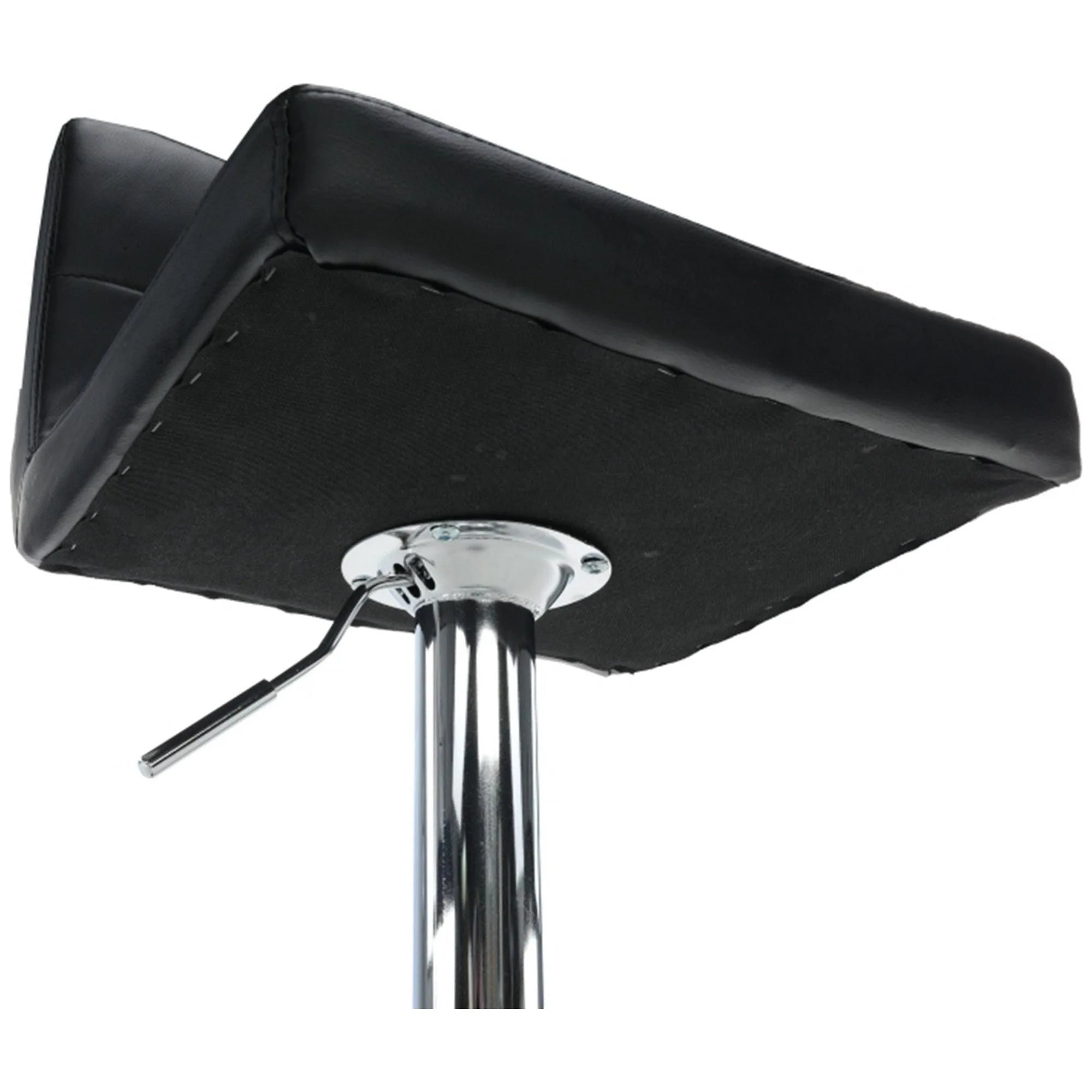 Scaun de bar KANDY NEW, negru/crom, piele ecologica/otel, 40x41x87/107 cm