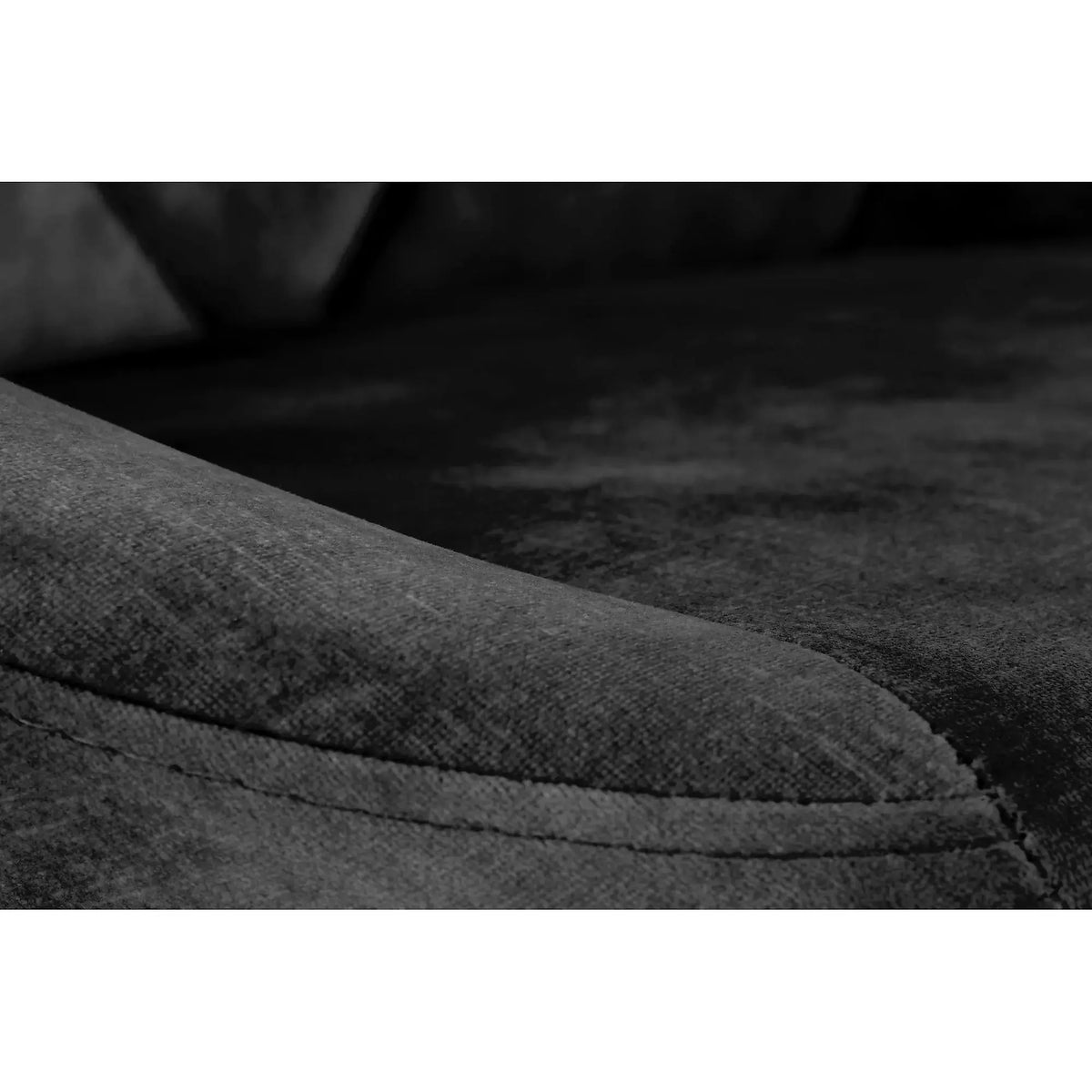 Scaun de bar rotativ H101, negru, stofa catifelata/otel, 47x45x84/106 cm