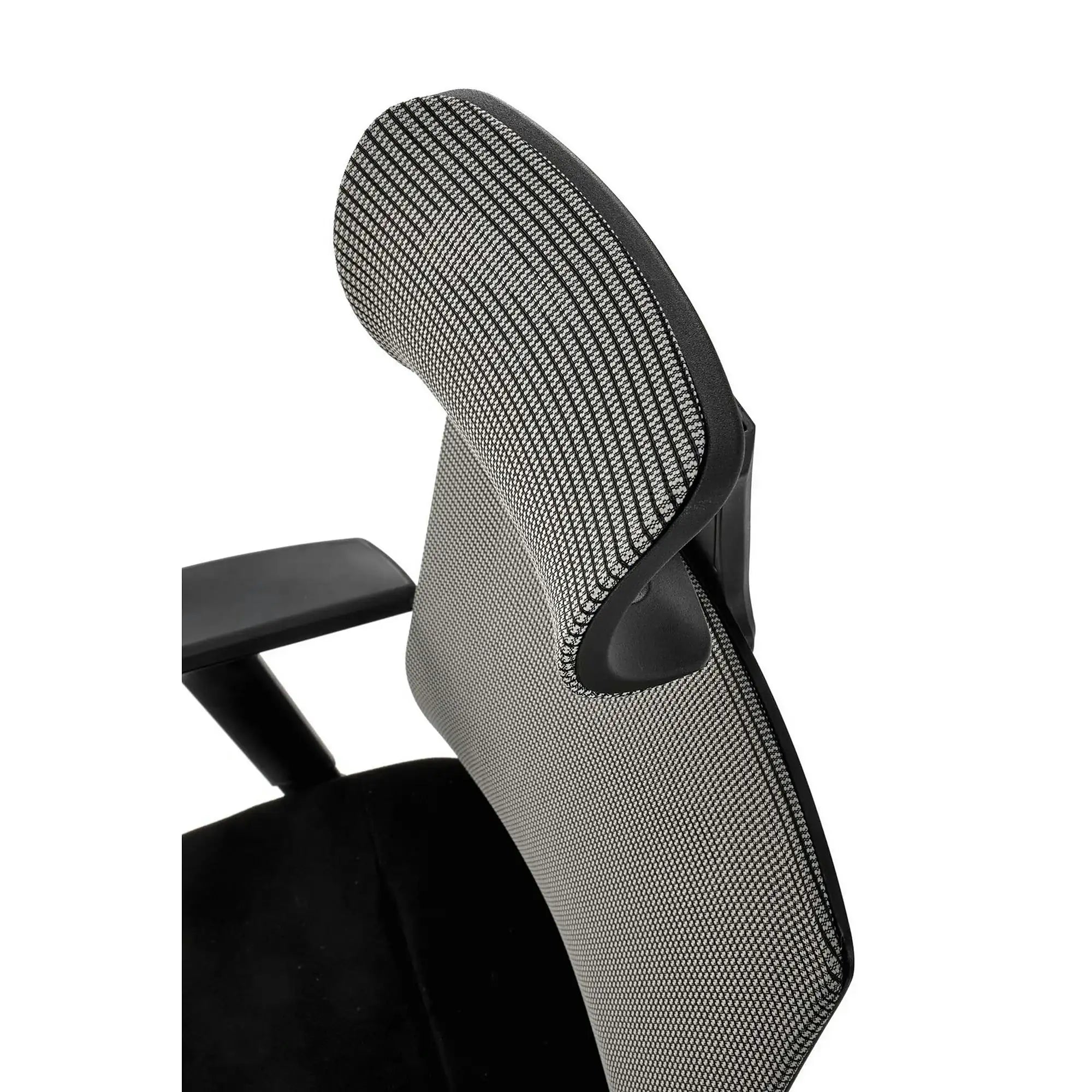 Scaun de birou ADMIRAL, negru/gri, stofa/plasa/aluminiu, 68x60x120/130 cm