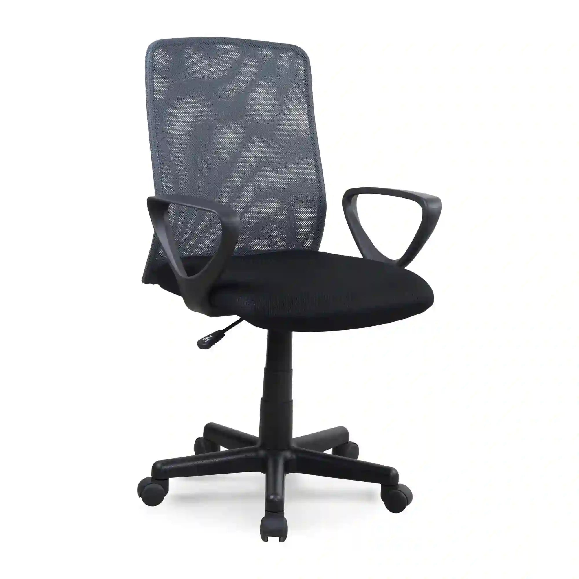 Scaun de birou ALEX, negru/gri, stofa mesh, 57x56x87/99 cm