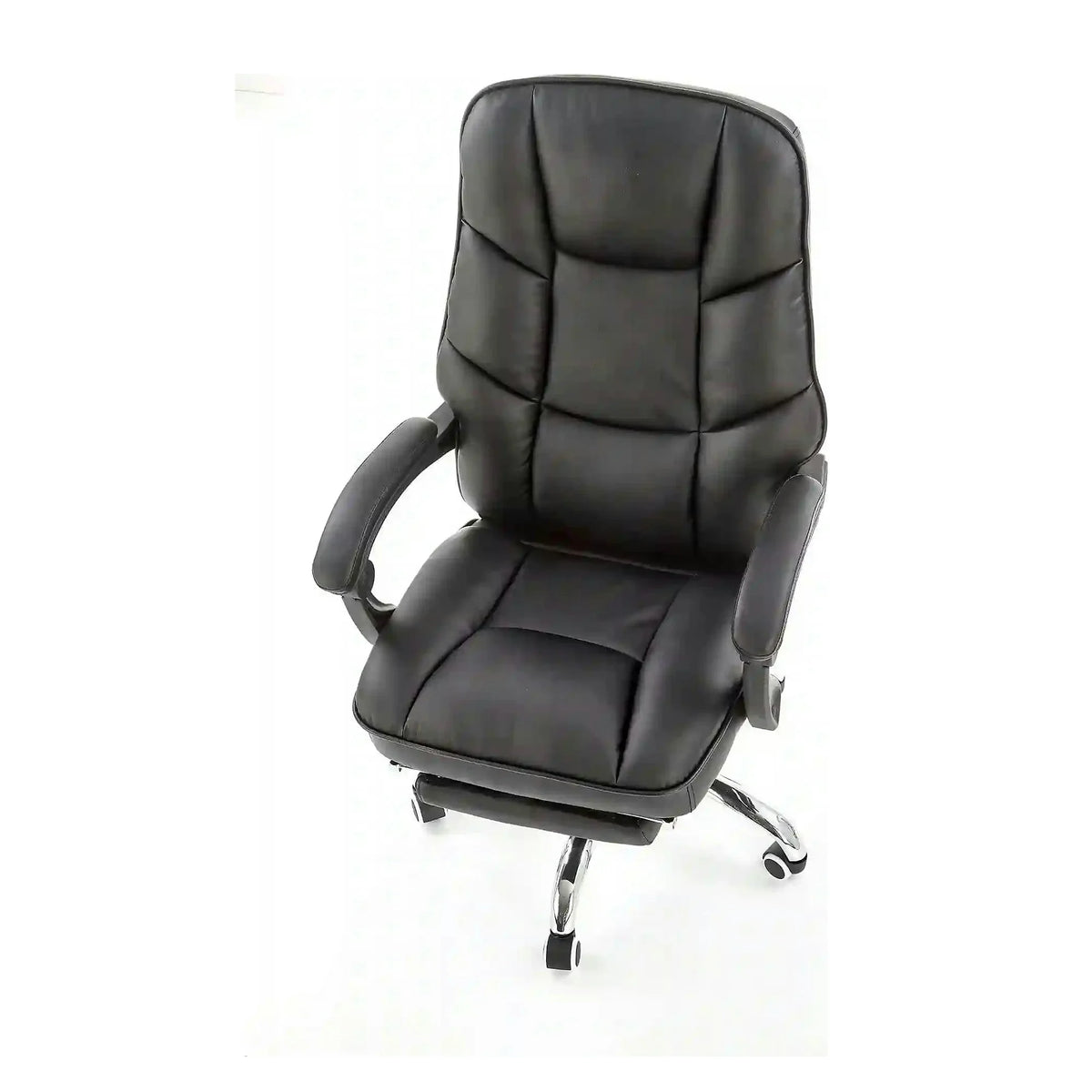 Scaun de birou ALVIN, negru, piele ecologica, 66x70x118/125 cm