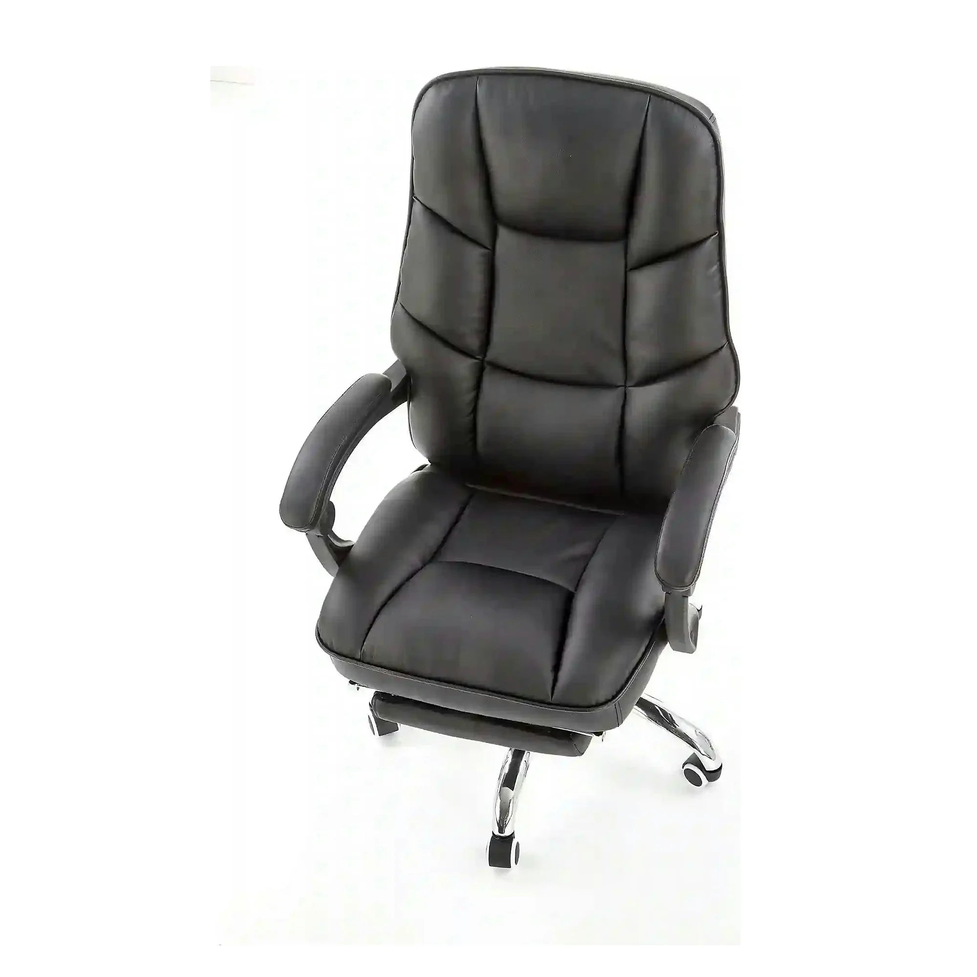 Scaun de birou ALVIN, negru, piele ecologica, 66x70x118/125 cm