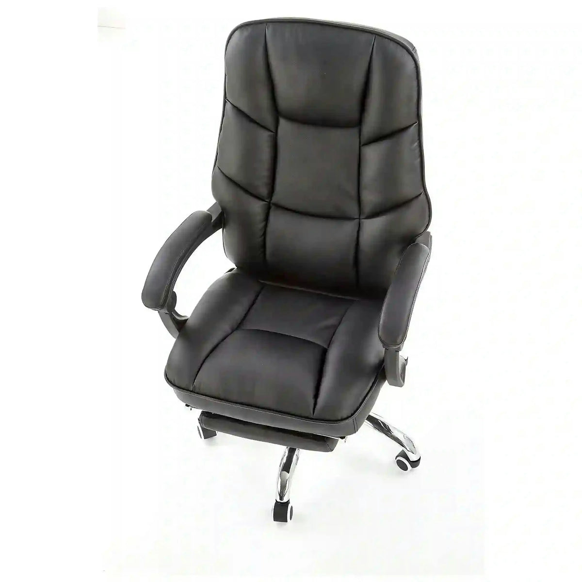 Scaun de birou ALVIN, negru, piele ecologica, 66x70x118/125 cm