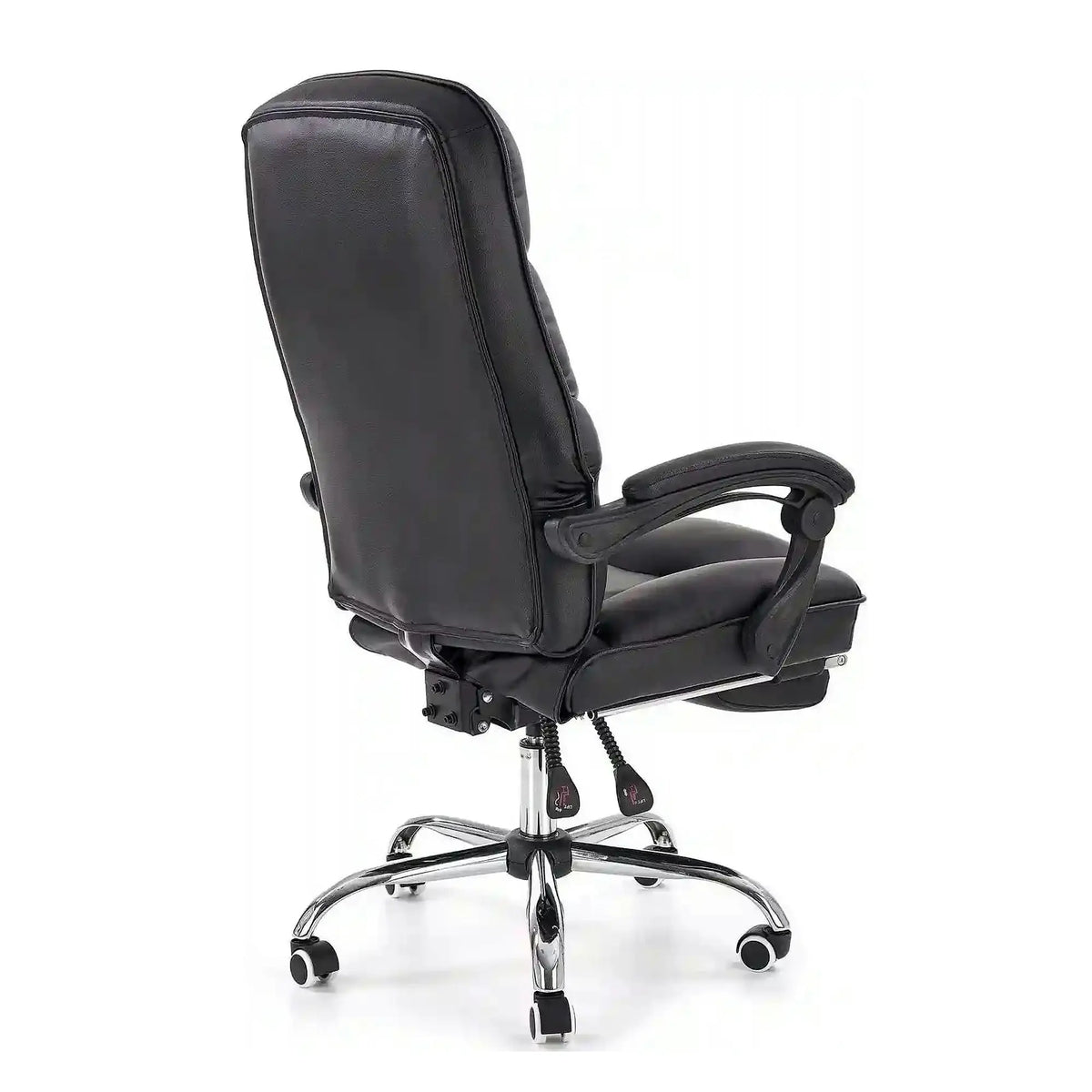 Scaun de birou ALVIN, negru, piele ecologica, 66x70x118/125 cm