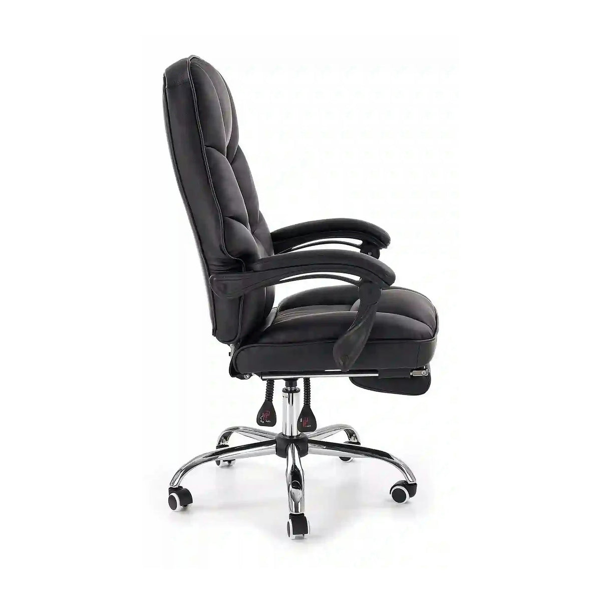 Scaun de birou ALVIN, negru, piele ecologica, 66x70x118/125 cm
