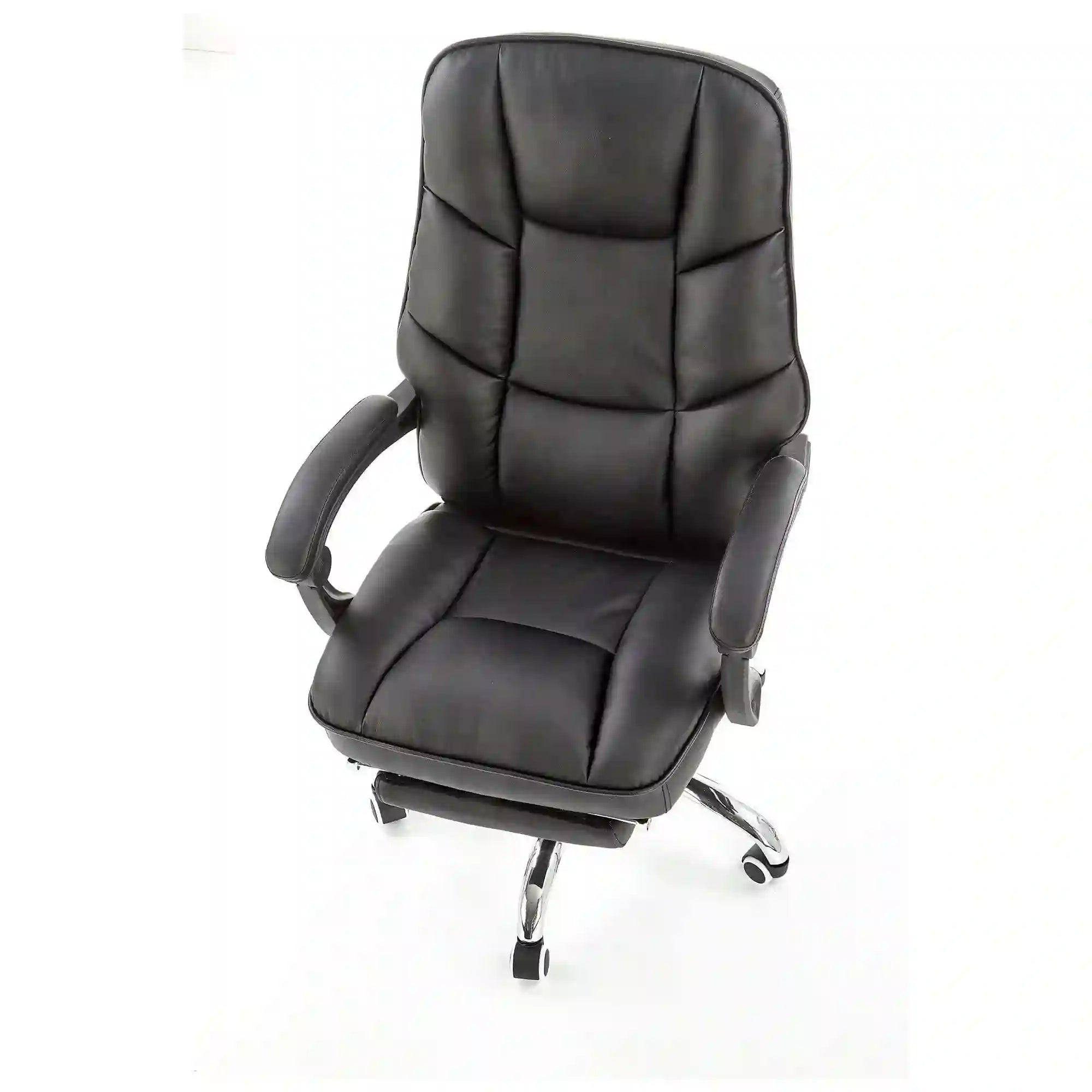 Scaun de birou ALVIN, negru, piele ecologica, 66x70x118/125 cm